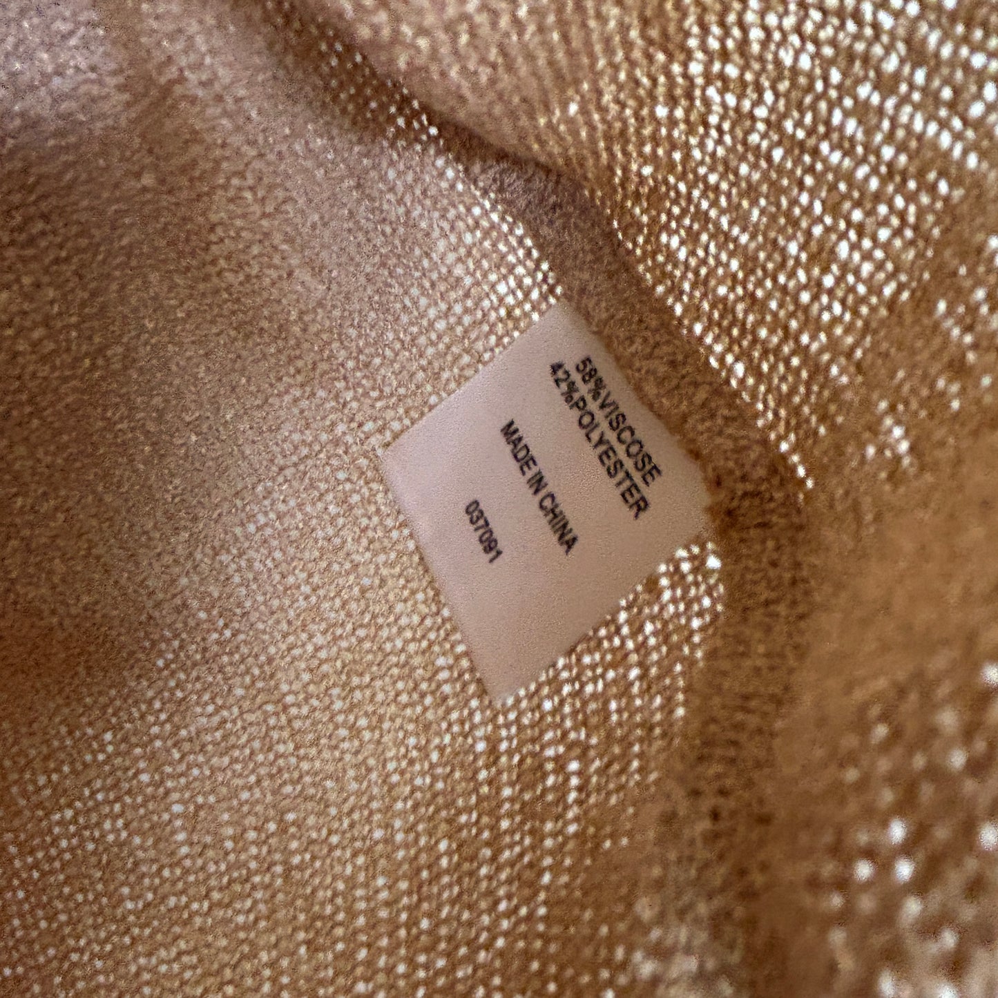 Sussan Top Size XL Gold Metallic Sleeveless