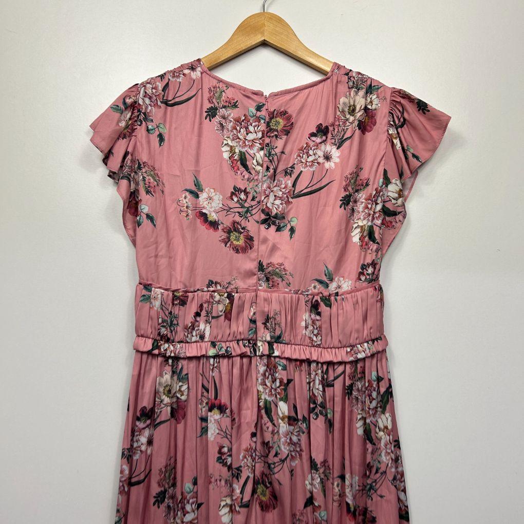 Forever New Pink Floral Maxi Dress - Size 12