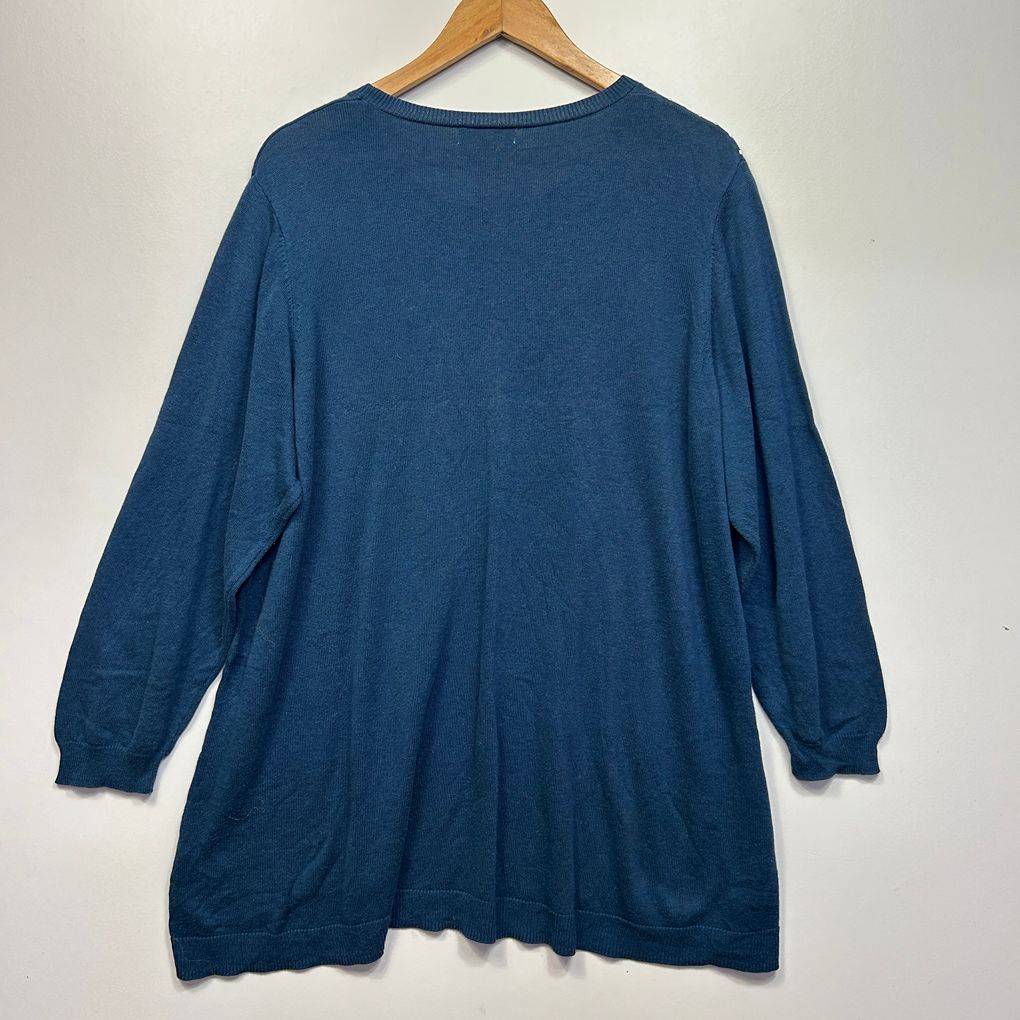Beme Blue Cotton Knit Jumper - Size 20/L