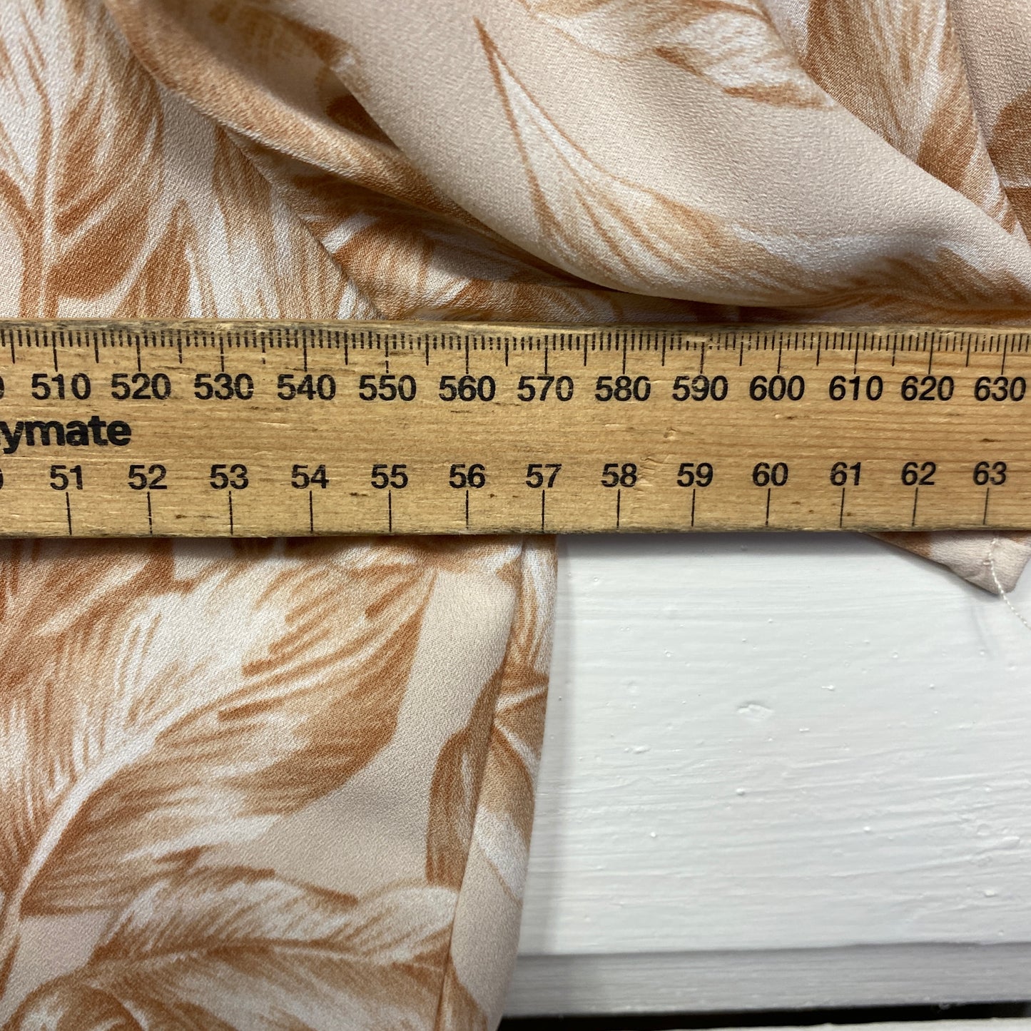 Table Eight Top Size 14 Beige Leaf Print Short Sleeve
