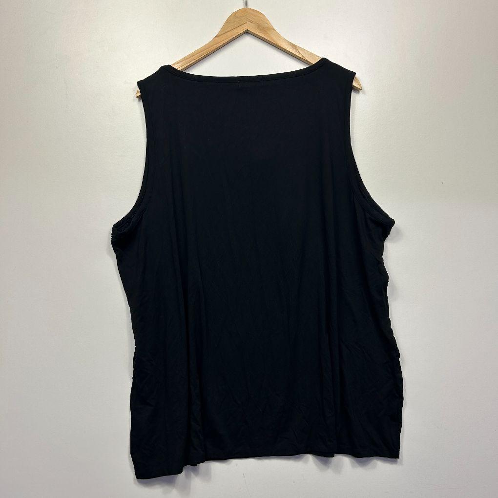 Postie Black Sequin Sleeveless Top- Size 28