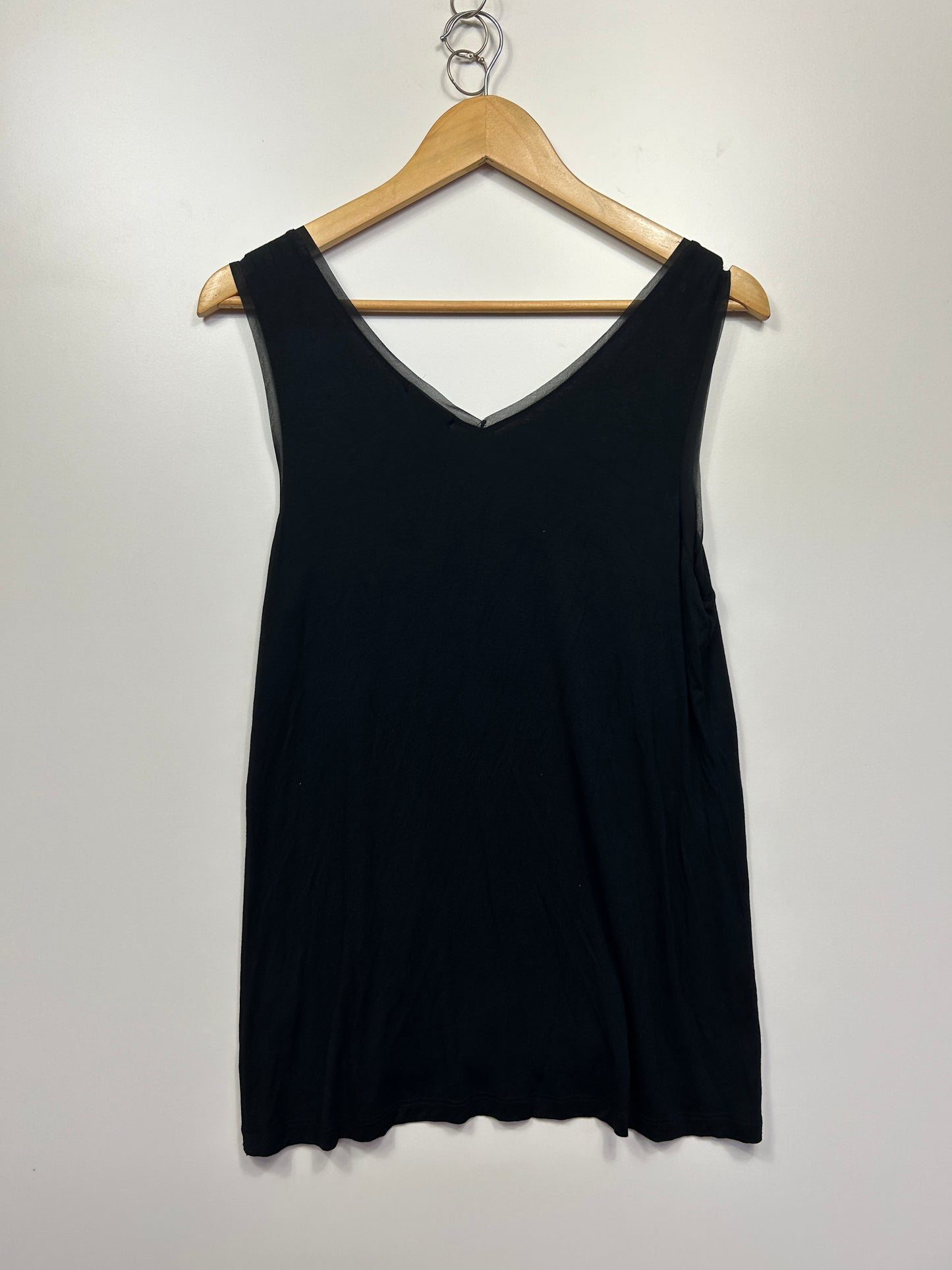 Cupio Top Size Large 14 Black Sleeveless Sequins Cocktail