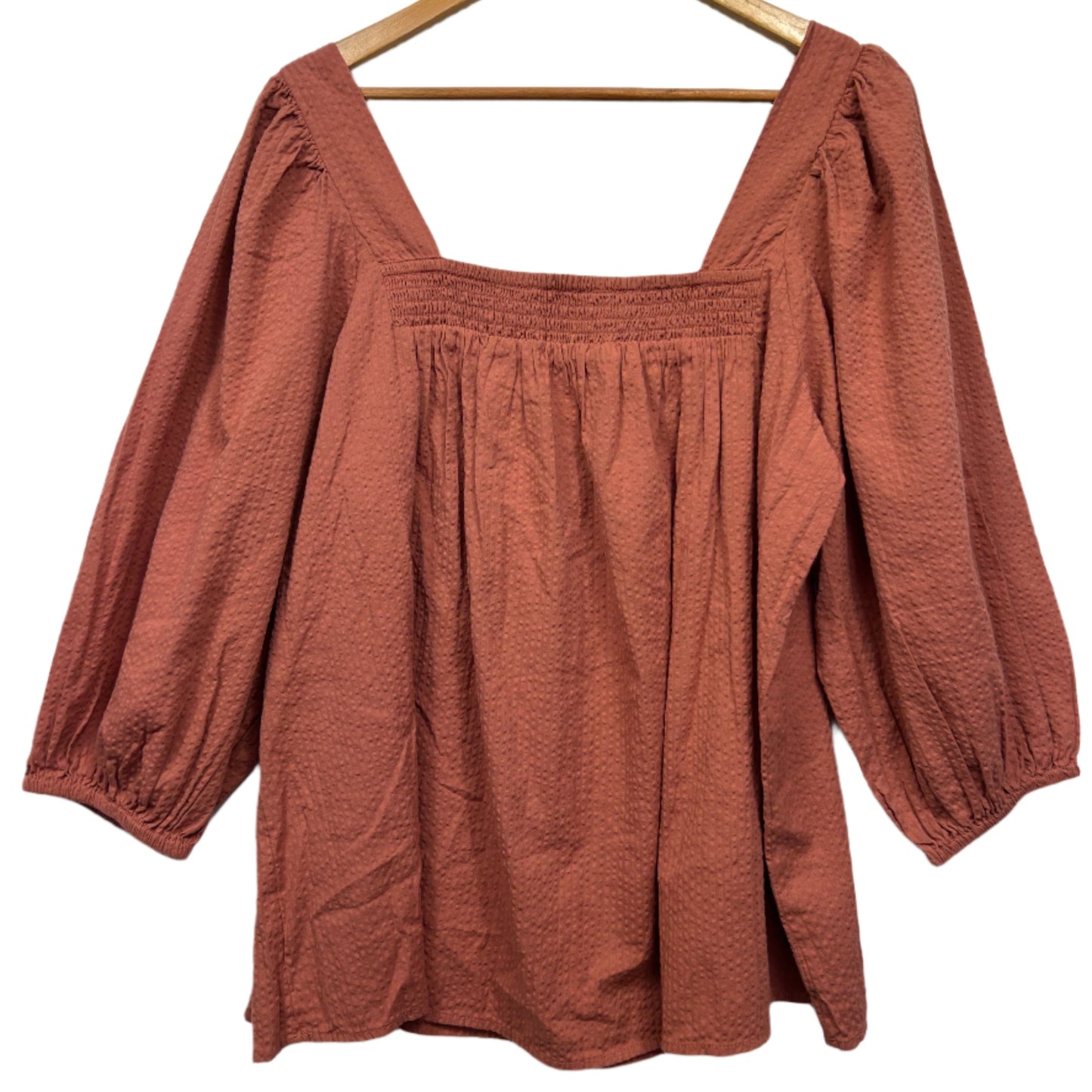Target Top 16 Rust 3/4 Sleeve Cotton