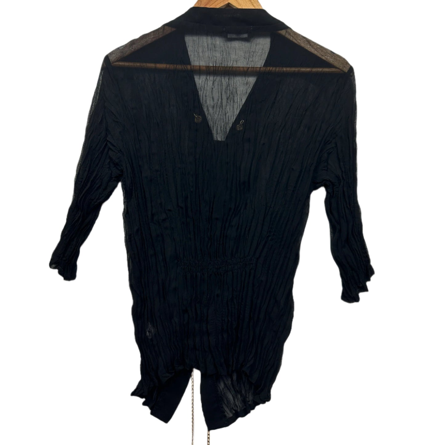 Cordelia St Top Size 14 Black Sheer Crinkle