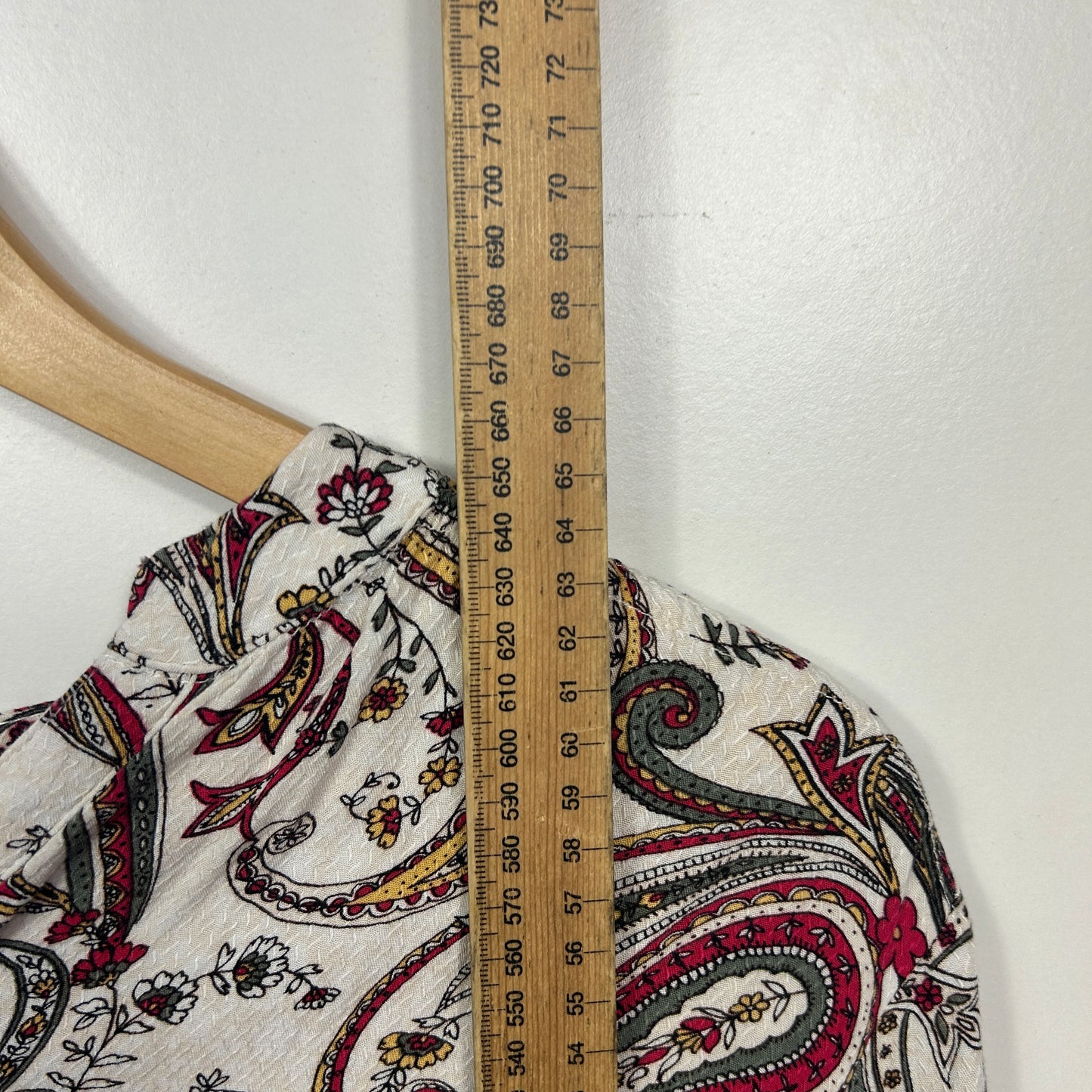 Katies Cream Paisley Long Sleeve Top - Size 18