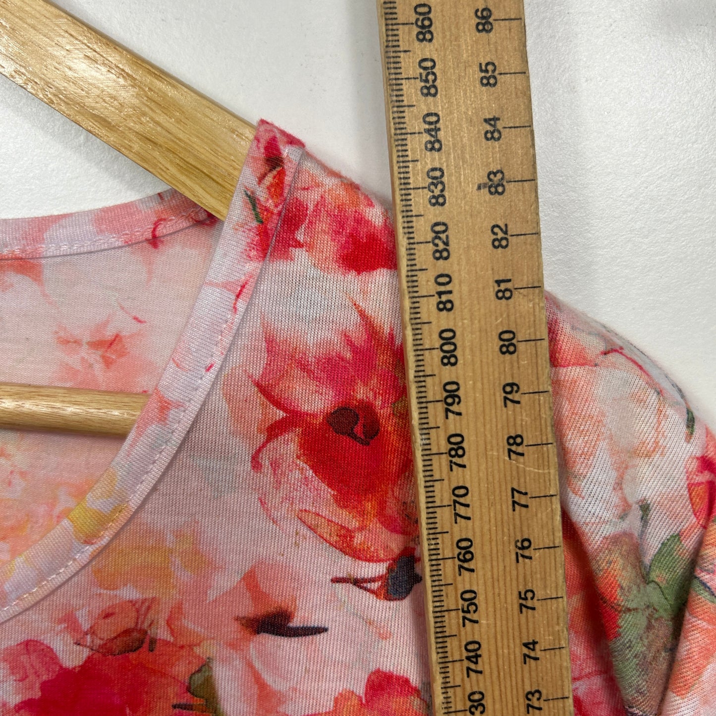 Millers Pink Floral Asymmetric Top - Size 18