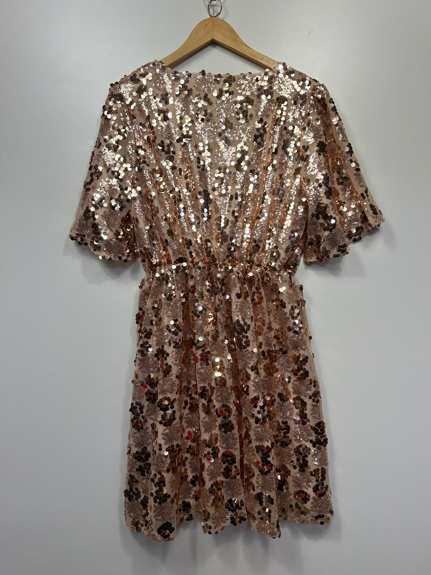Something for Sarah Dress Size 16-18 Cocktail Evening Party Sequins Gold