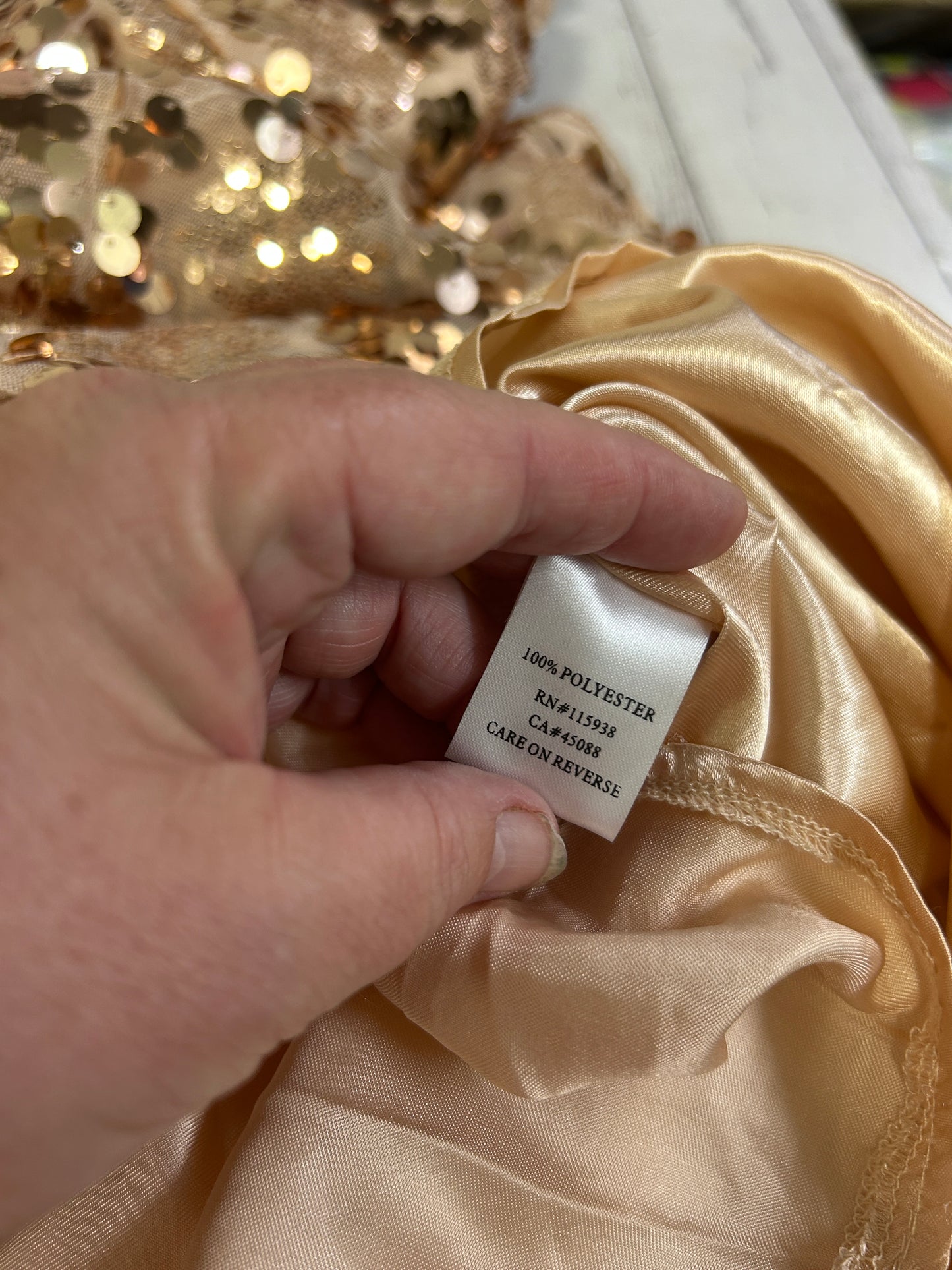 Something for Sarah Dress Size 16-18 Cocktail Evening Party Sequins Gold