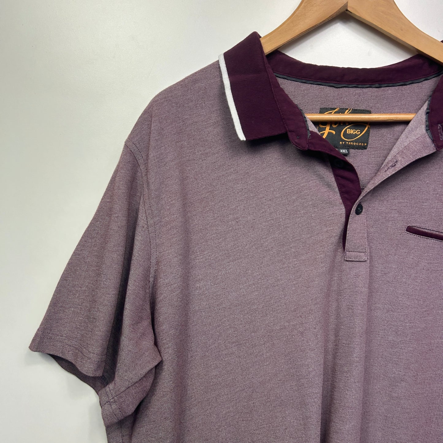 Johnny Bigg Polo Shirt Size 3XL Maroon Short Sleeve