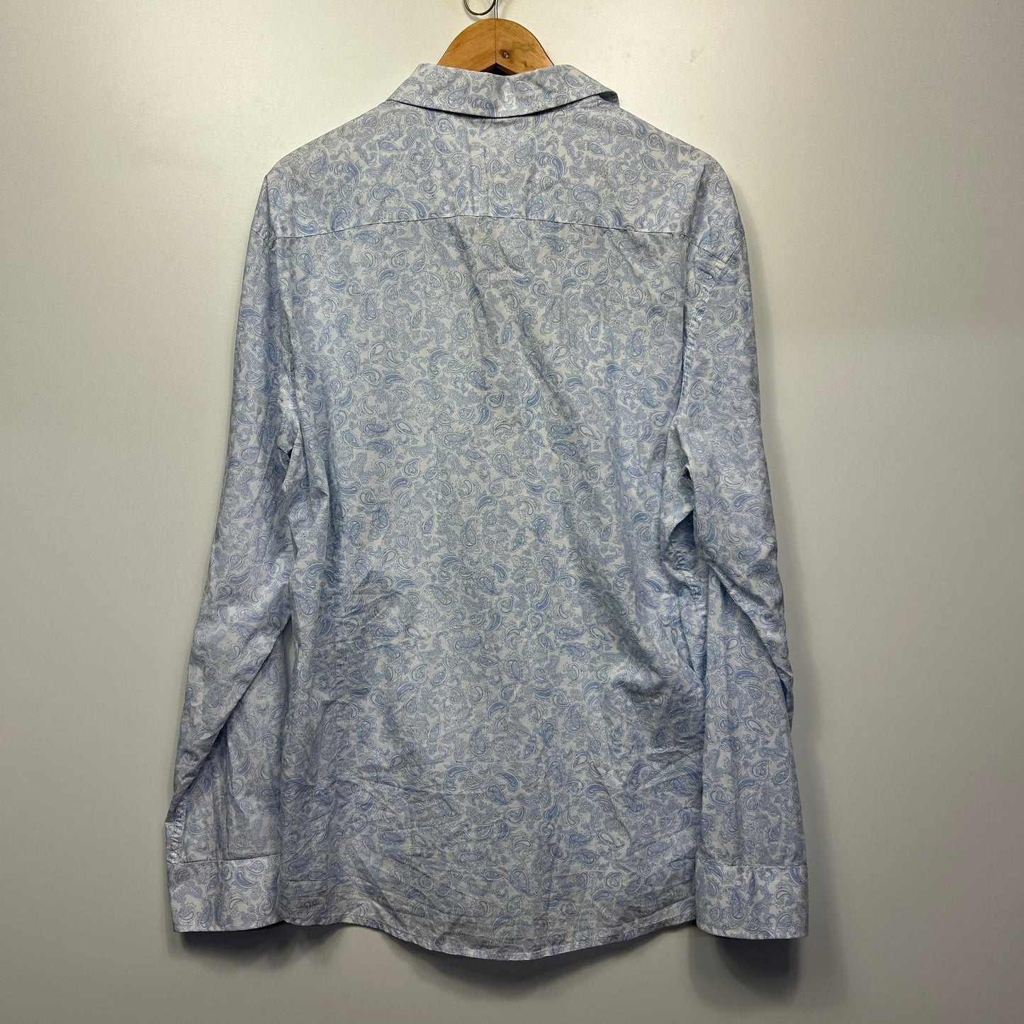 Johnny Bigg Shirt Size 2XL Blue White Long Sleeve