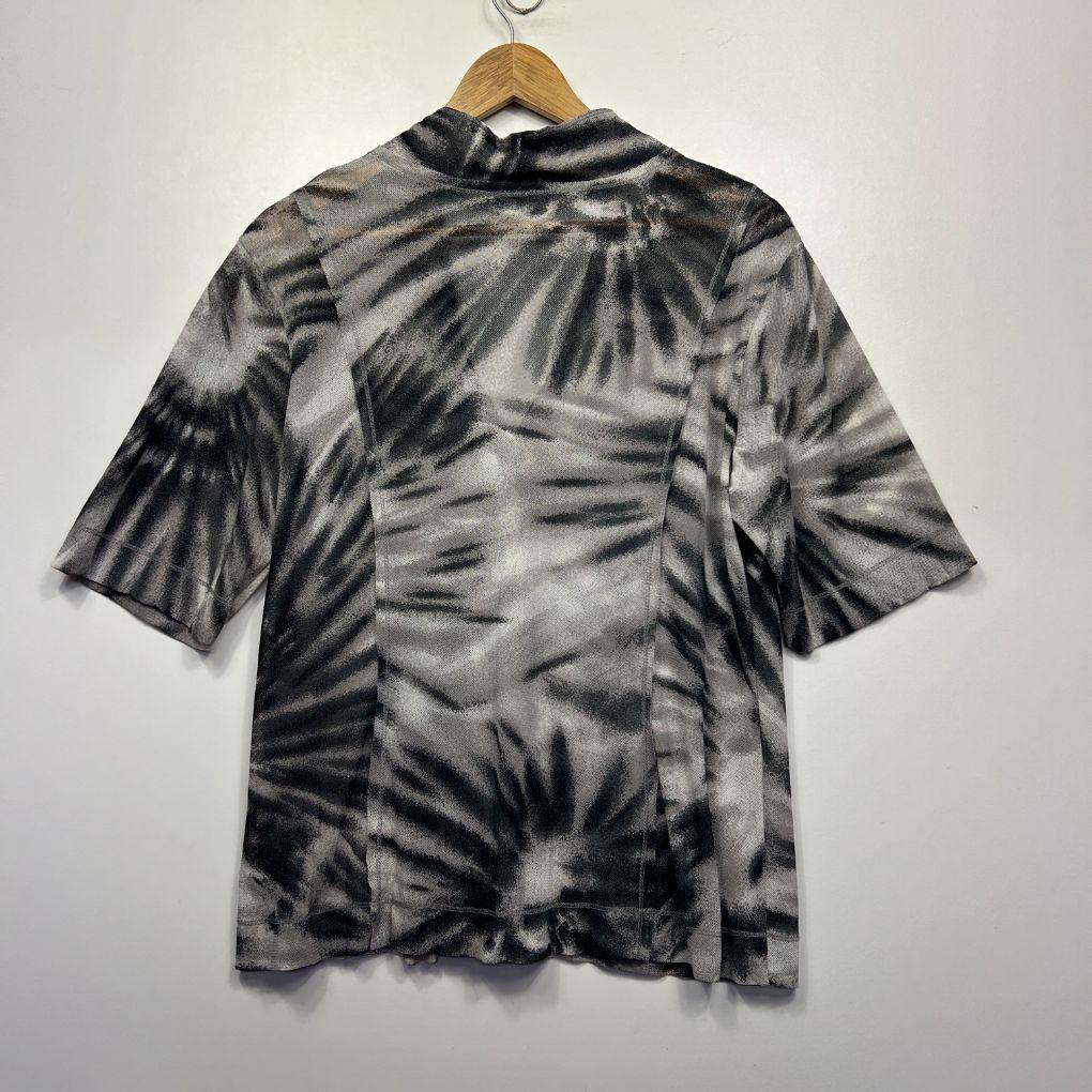 Kamiko Grey Sheer Jacket Top - Size 16