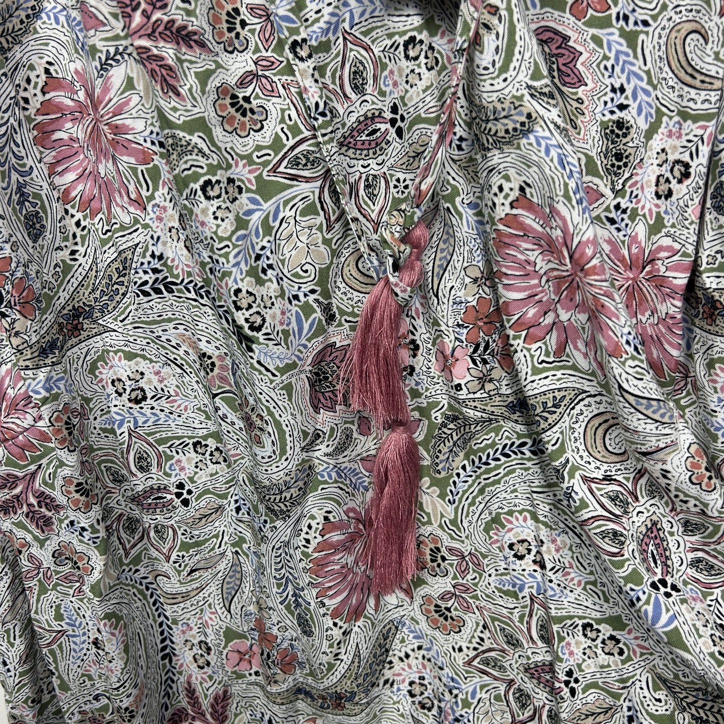 Rivers Top Size 14 Long Sleeve Multicoloured Floral Paisley Print Viscose New