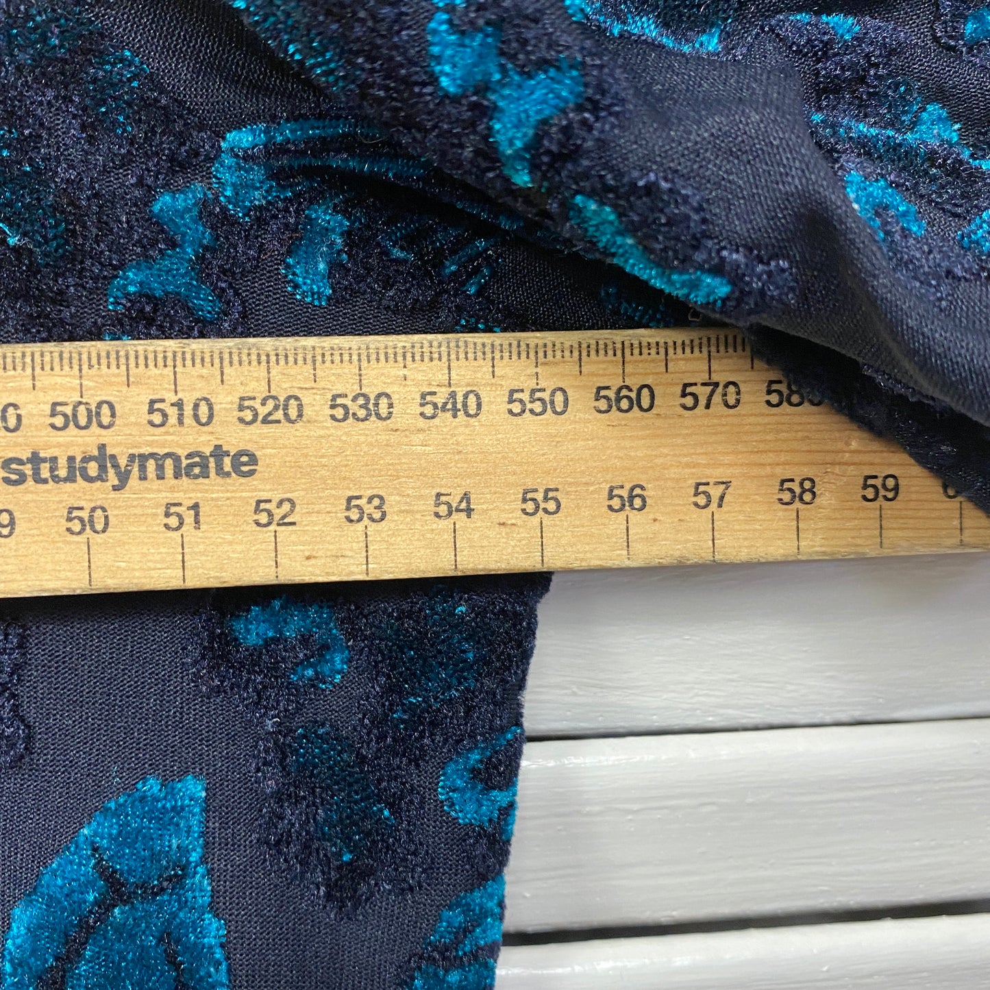Vintage Katies Velvet Top Size 14 16 Black Blue Short Sleeve