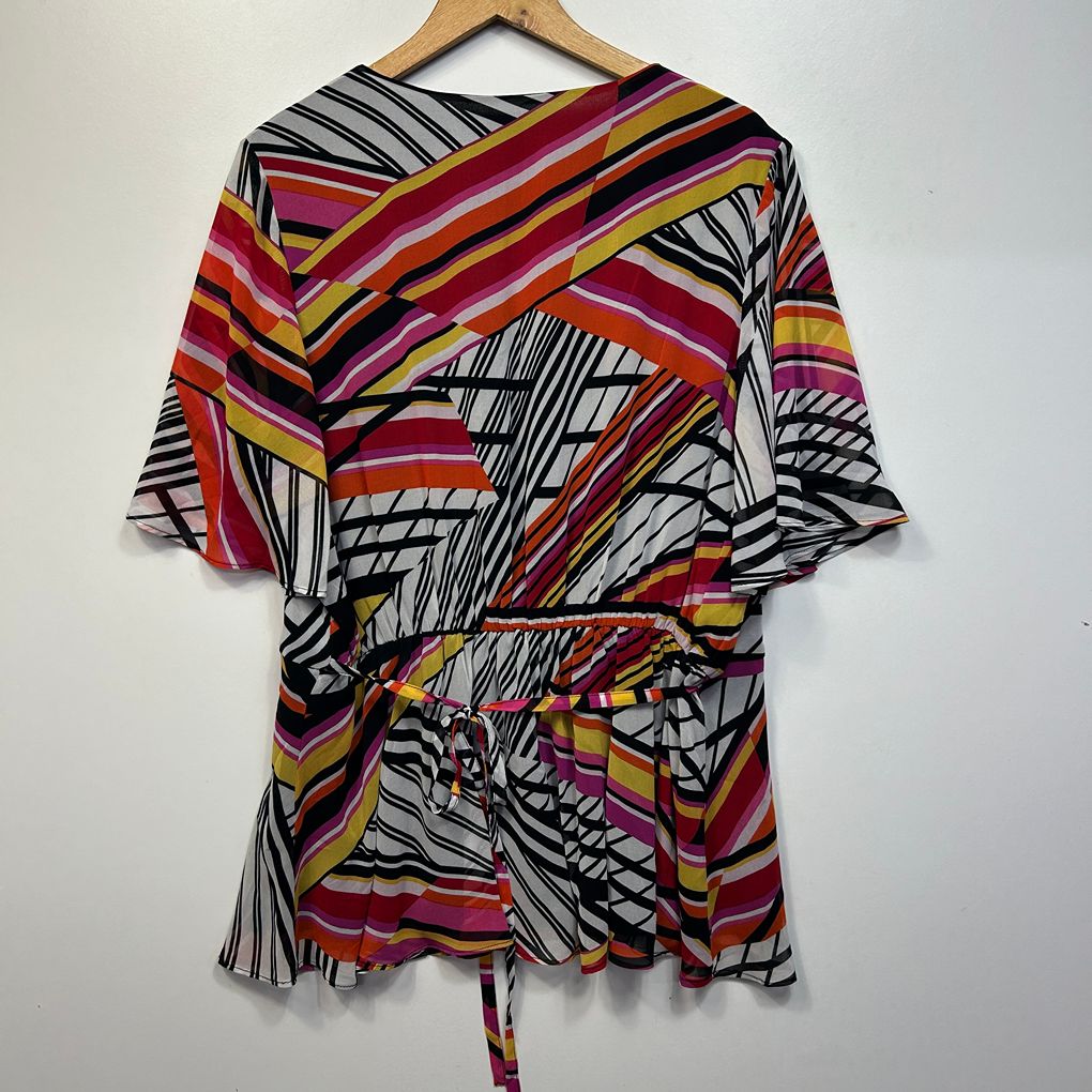 City Chic Multicoloured Top - Size 20/L
