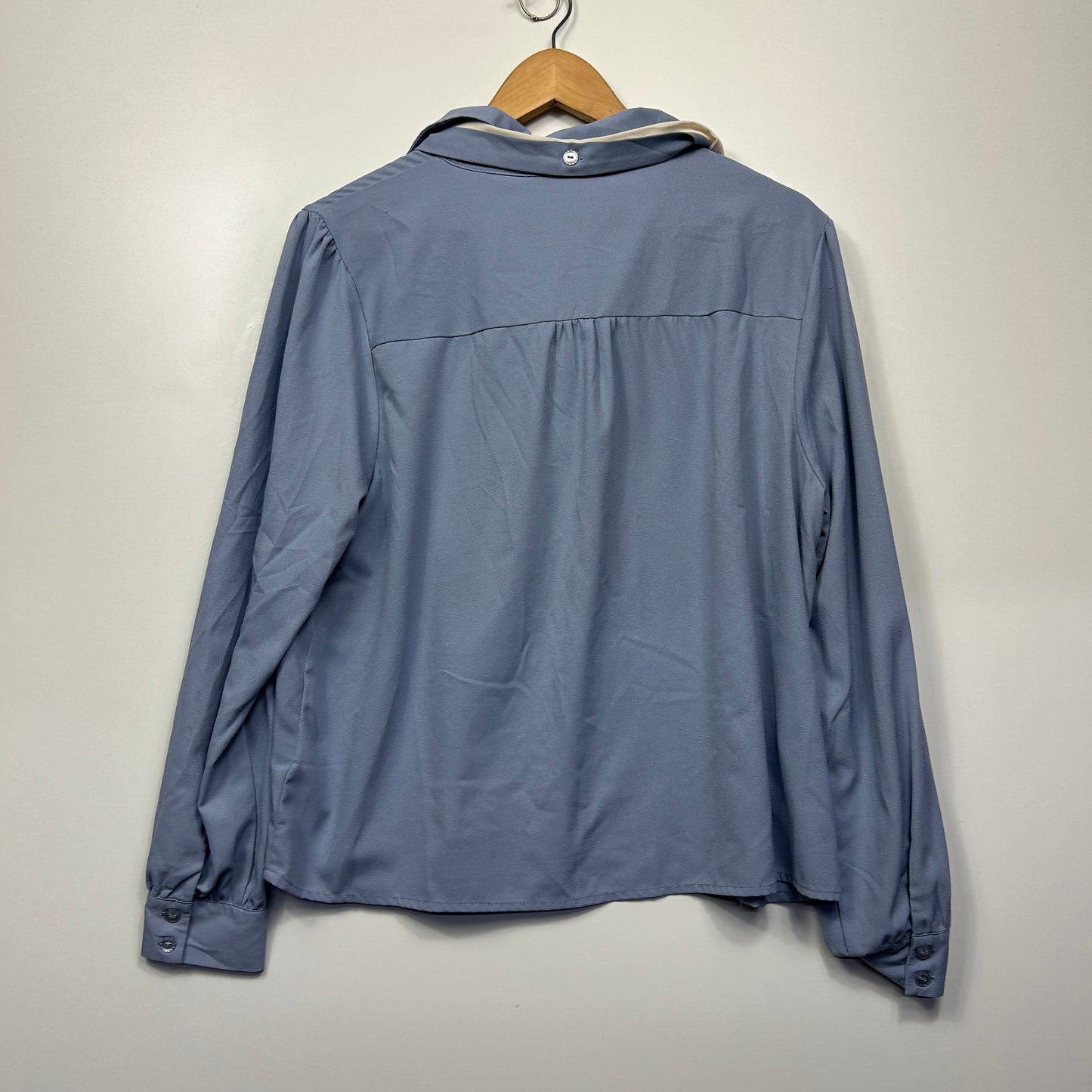 Princess Highway Top Size 16 Blue Long Sleeve Button Up