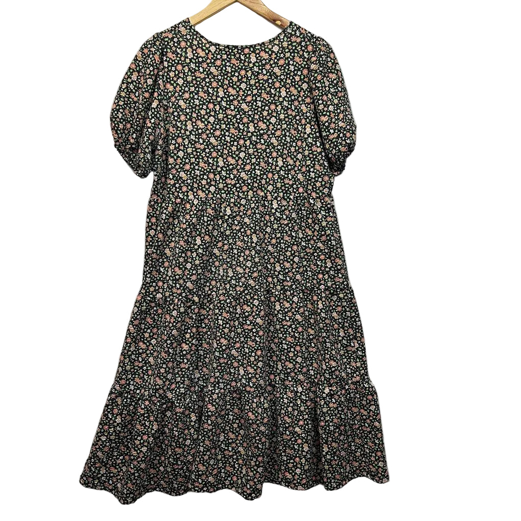 Asos Black Floral Maxi Dress - Size 14