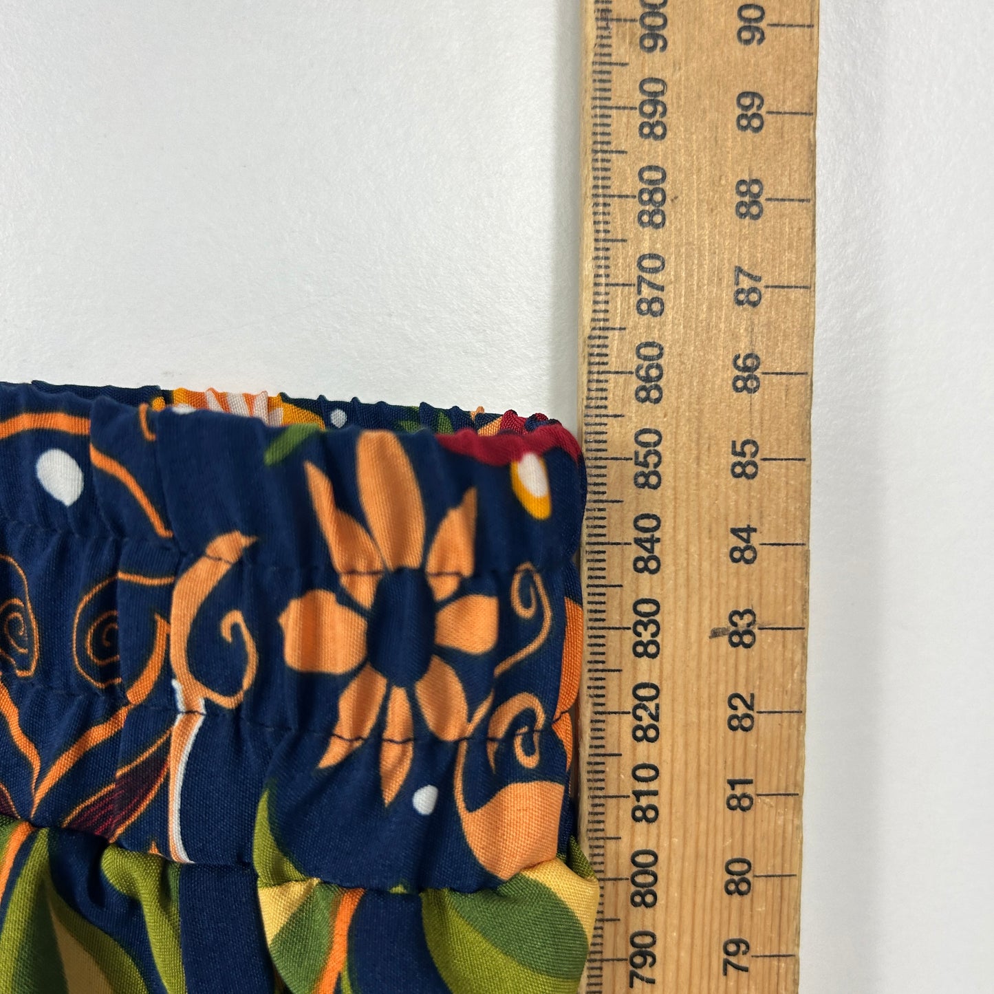 Bloomchic Navy Multicolour Floral Print Skirt - Size 30