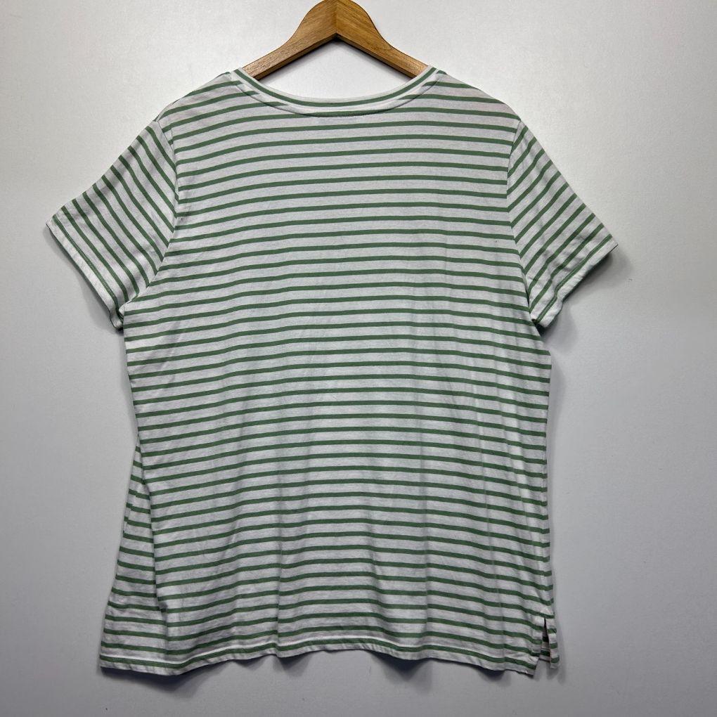 Just Jeans Striped Cotton Tee - Size XL