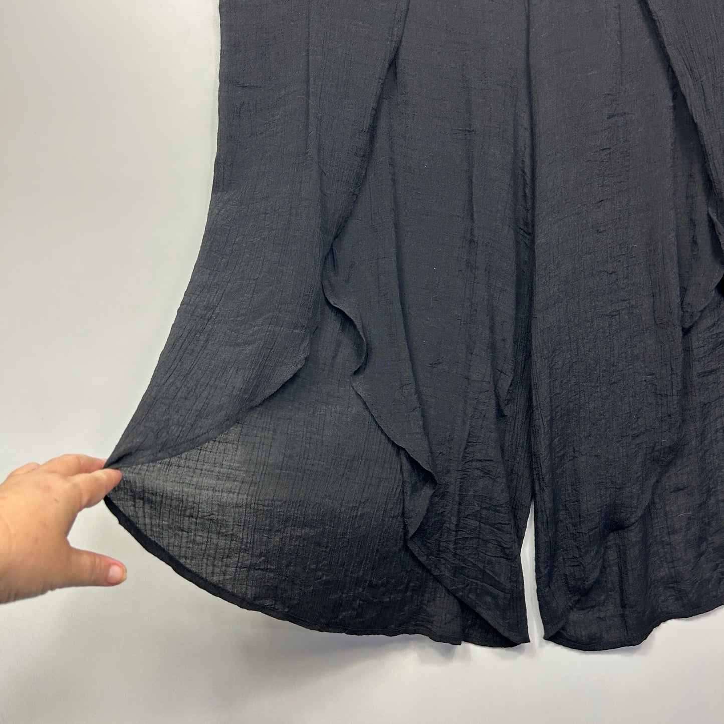 Autograph Pants Size 16 Black Spilt Front Viscose Blend