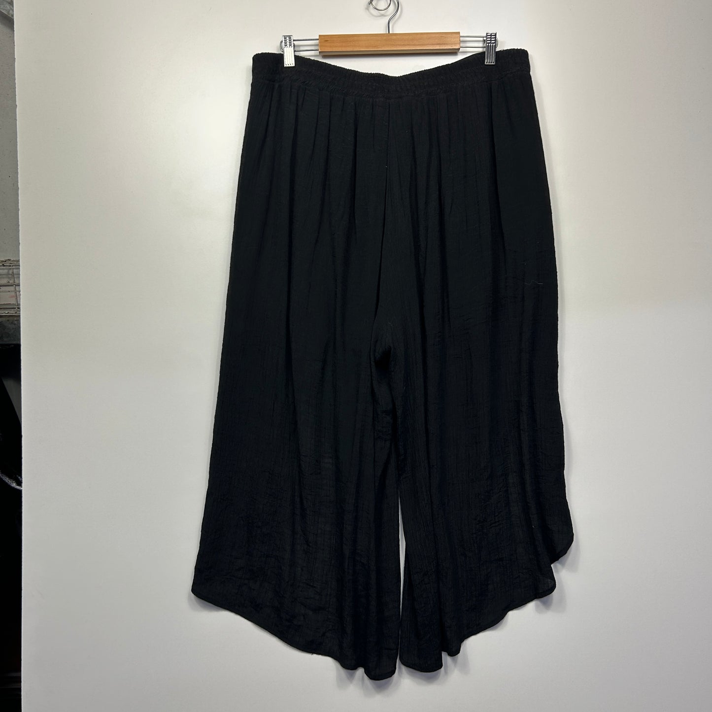 Autograph Pants Size 16 Black Spilt Front Viscose Blend