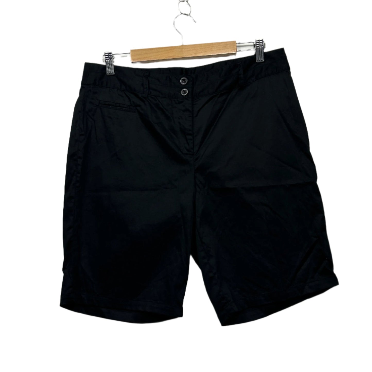 Rockmans Shorts Size 14 Black Zip Fly
