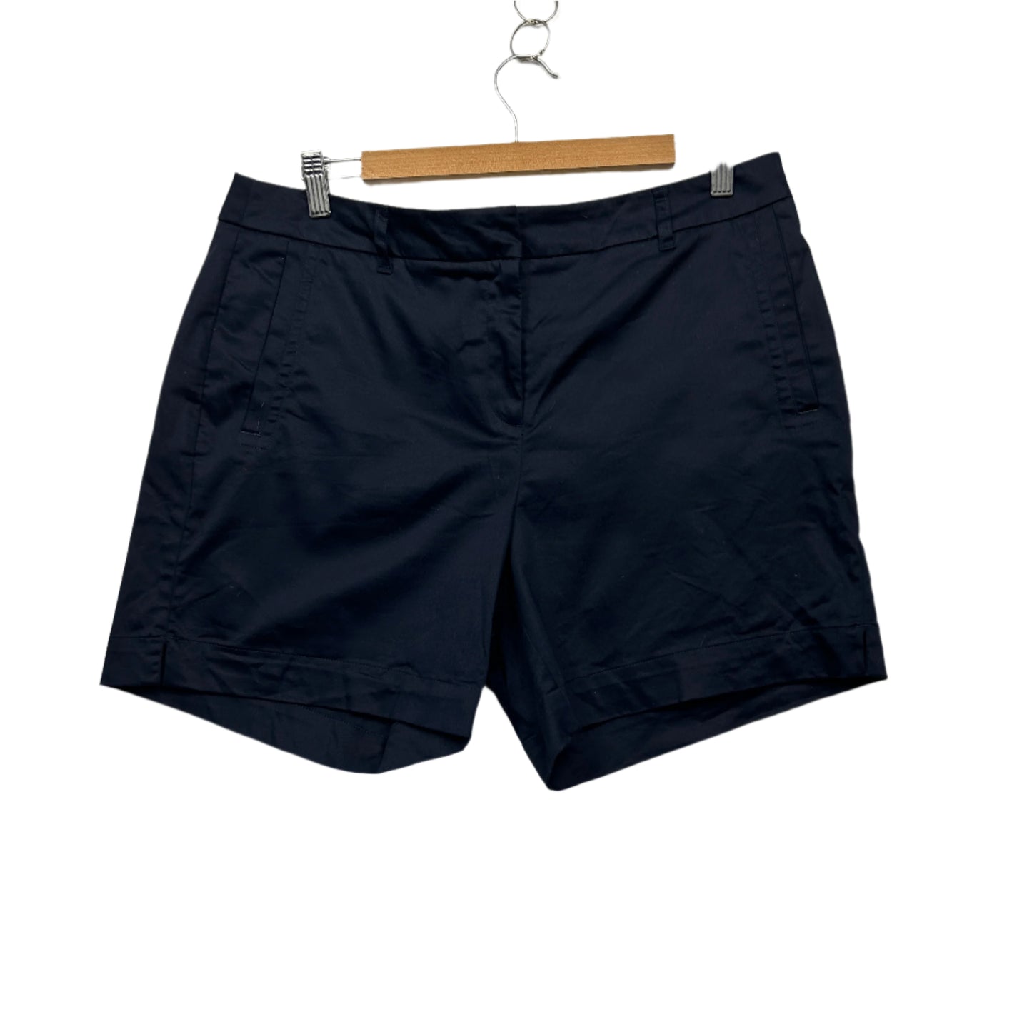 Jacqui E Shorts Size 14 Navy Pockets Zip Fly