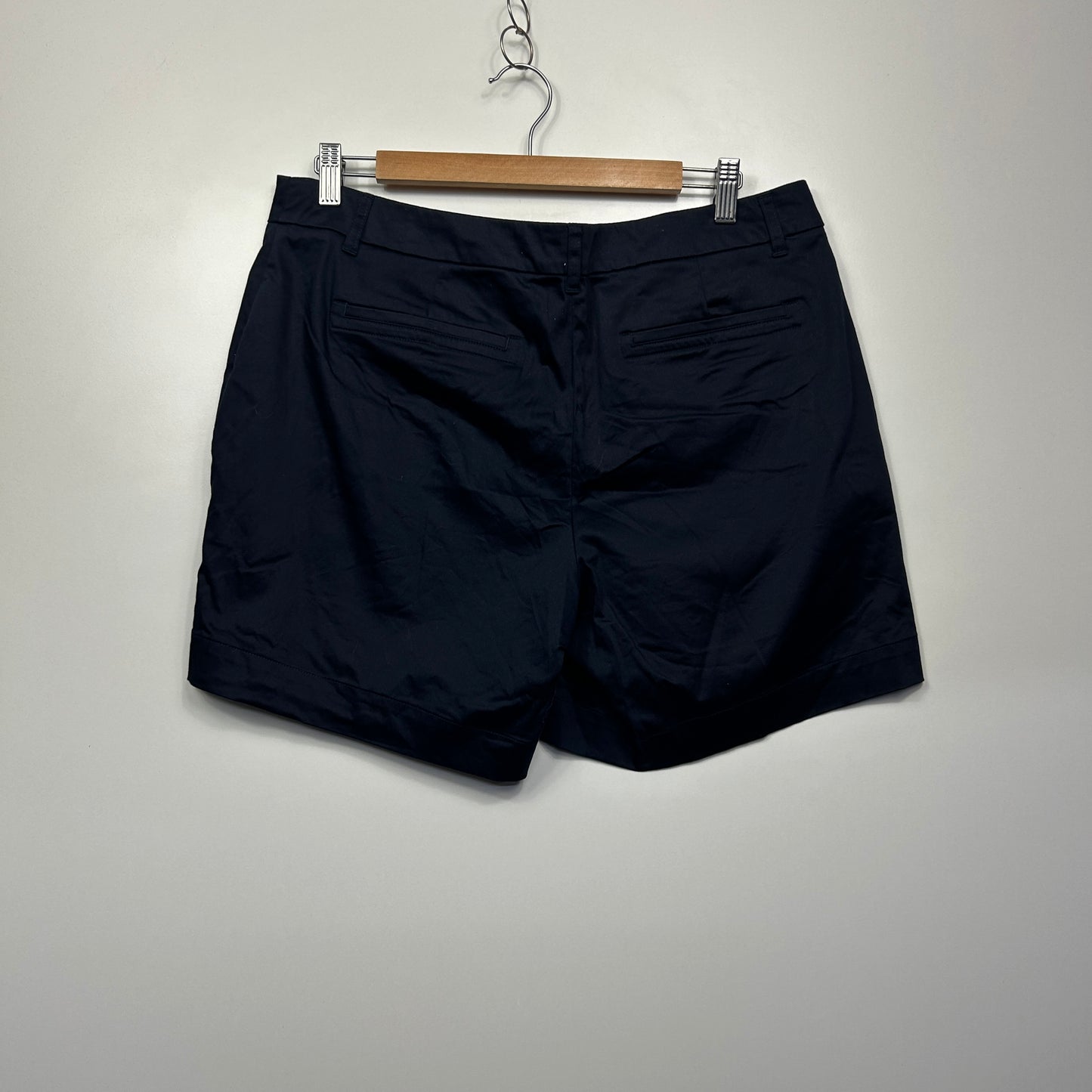 Jacqui E Shorts Size 14 Navy Pockets Zip Fly