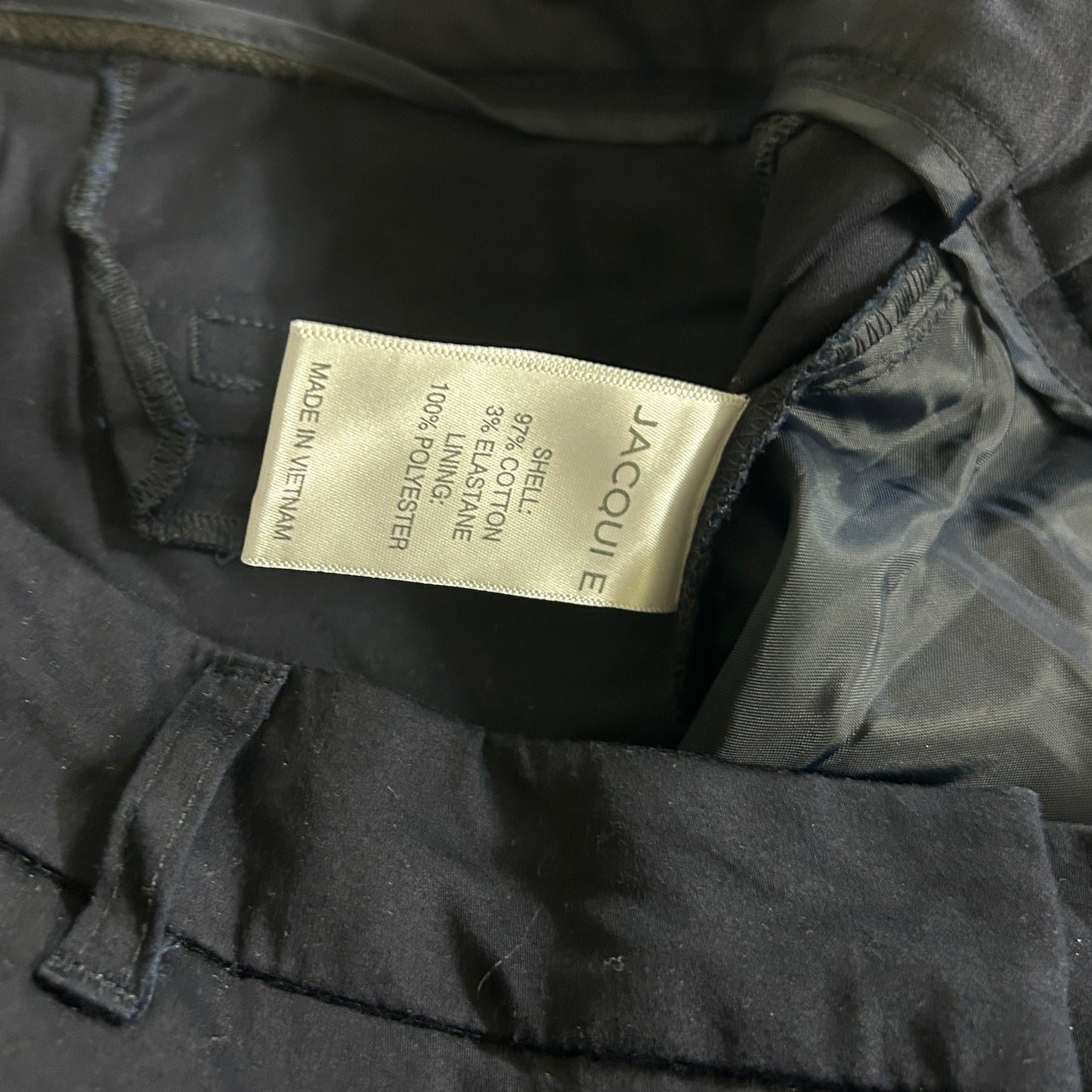 Jacqui E Shorts Size 14 Navy Pockets Zip Fly