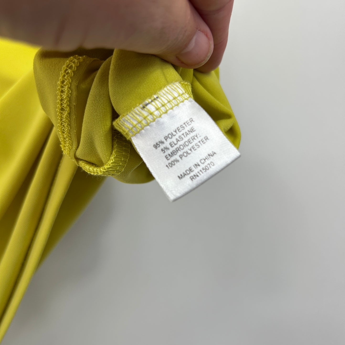 Nina Leonard Chartreuse Embroidered Top - Size XL