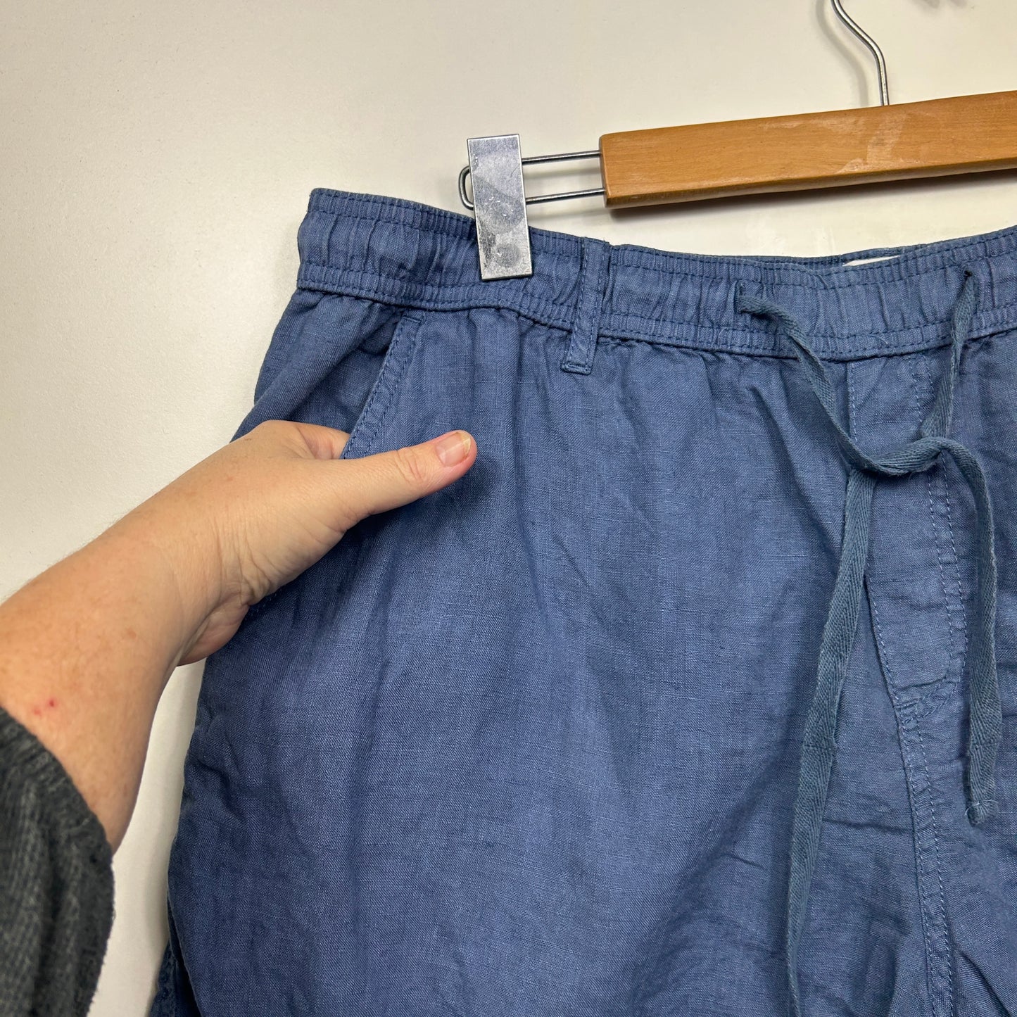 Just Jeans Size 16 Blue Pockets Linen Blend