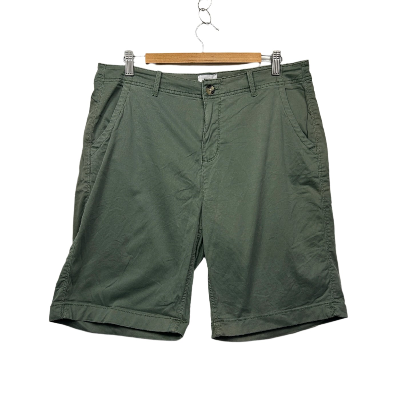 Just Jeans Shorts Size 14 Green Pockets Zip Fly