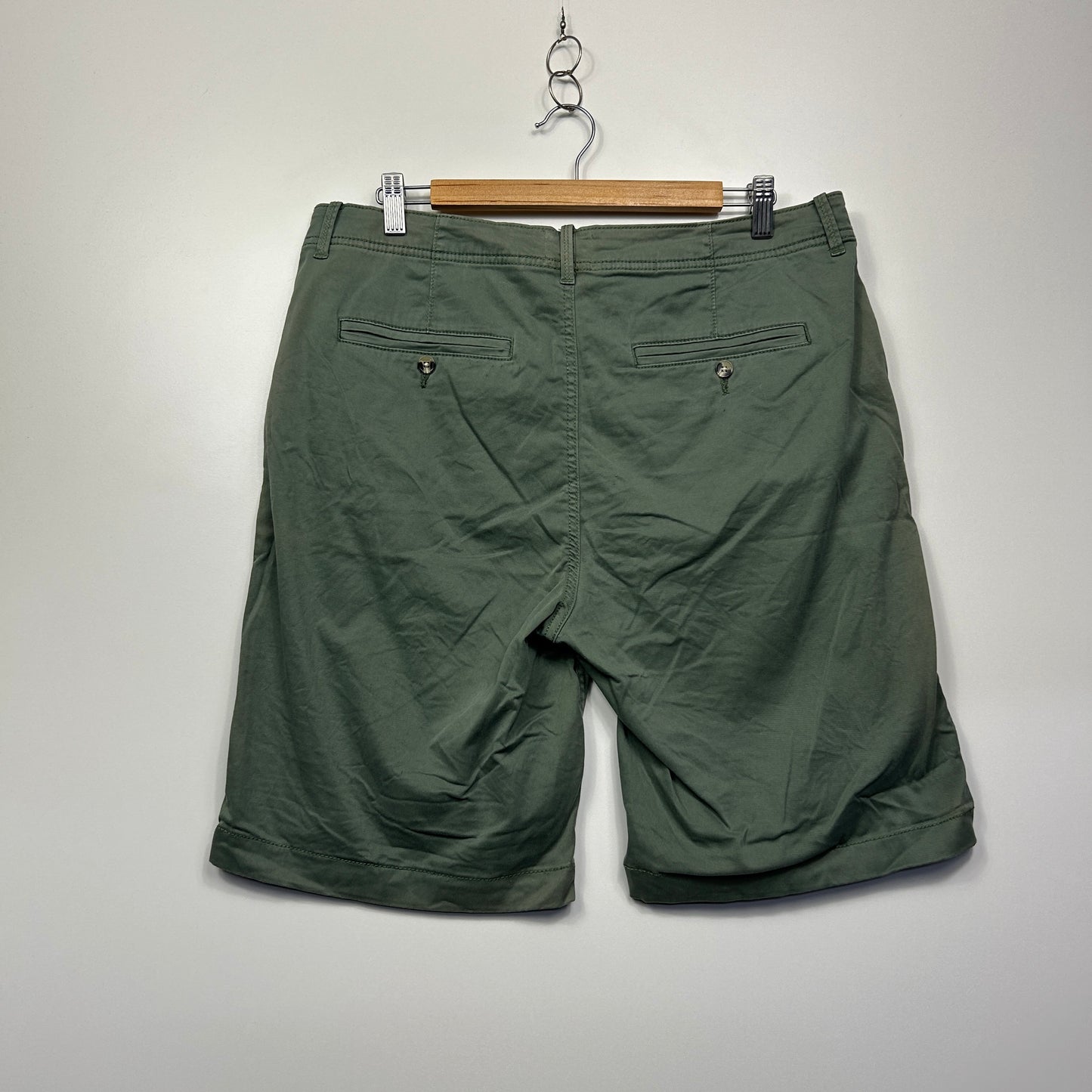 Just Jeans Shorts Size 14 Green Pockets Zip Fly