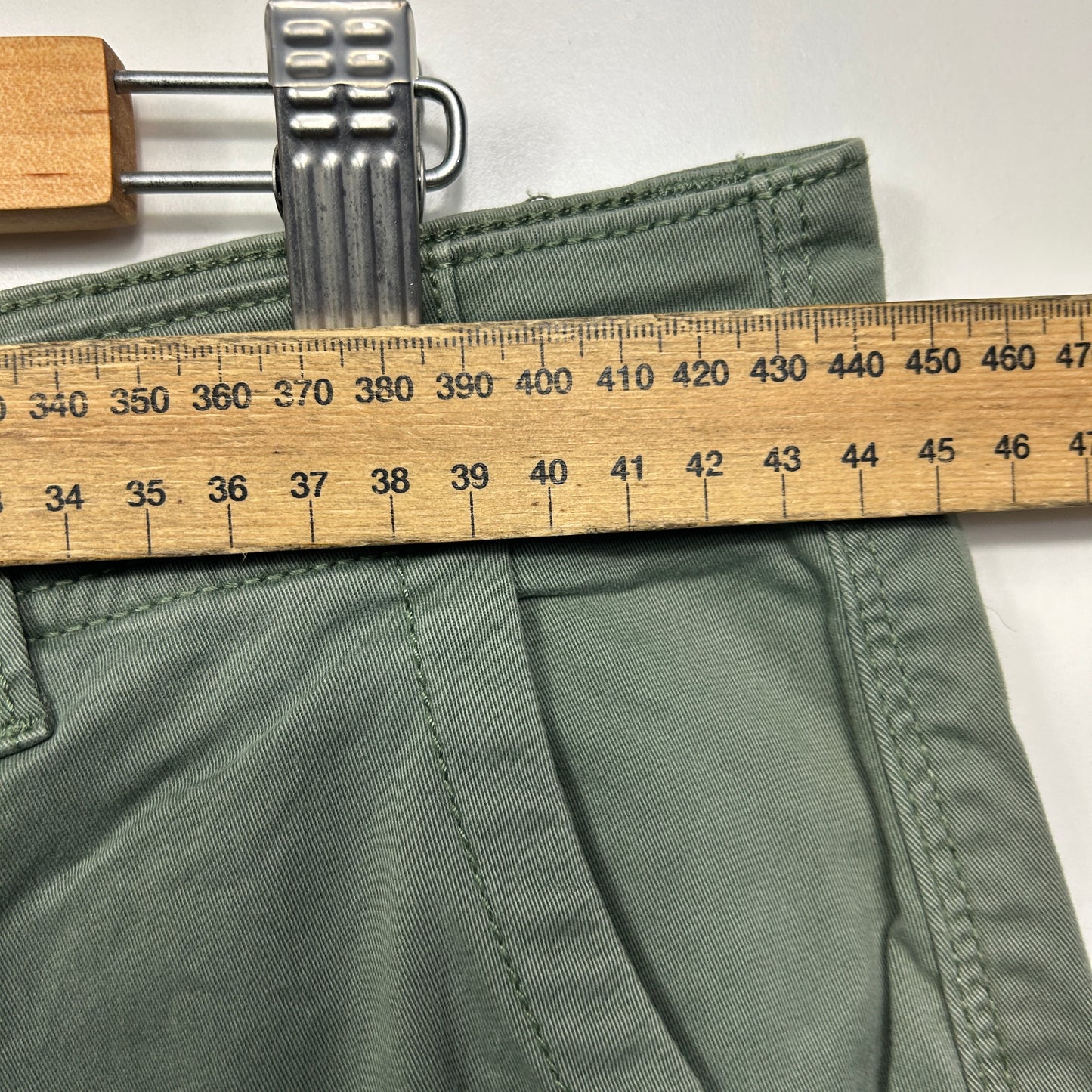 Just Jeans Shorts Size 14 Green Pockets Zip Fly