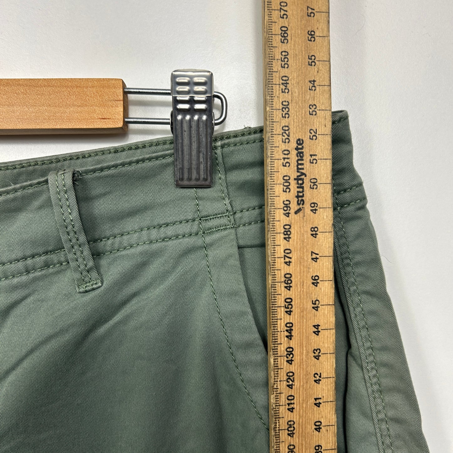 Just Jeans Shorts Size 14 Green Pockets Zip Fly
