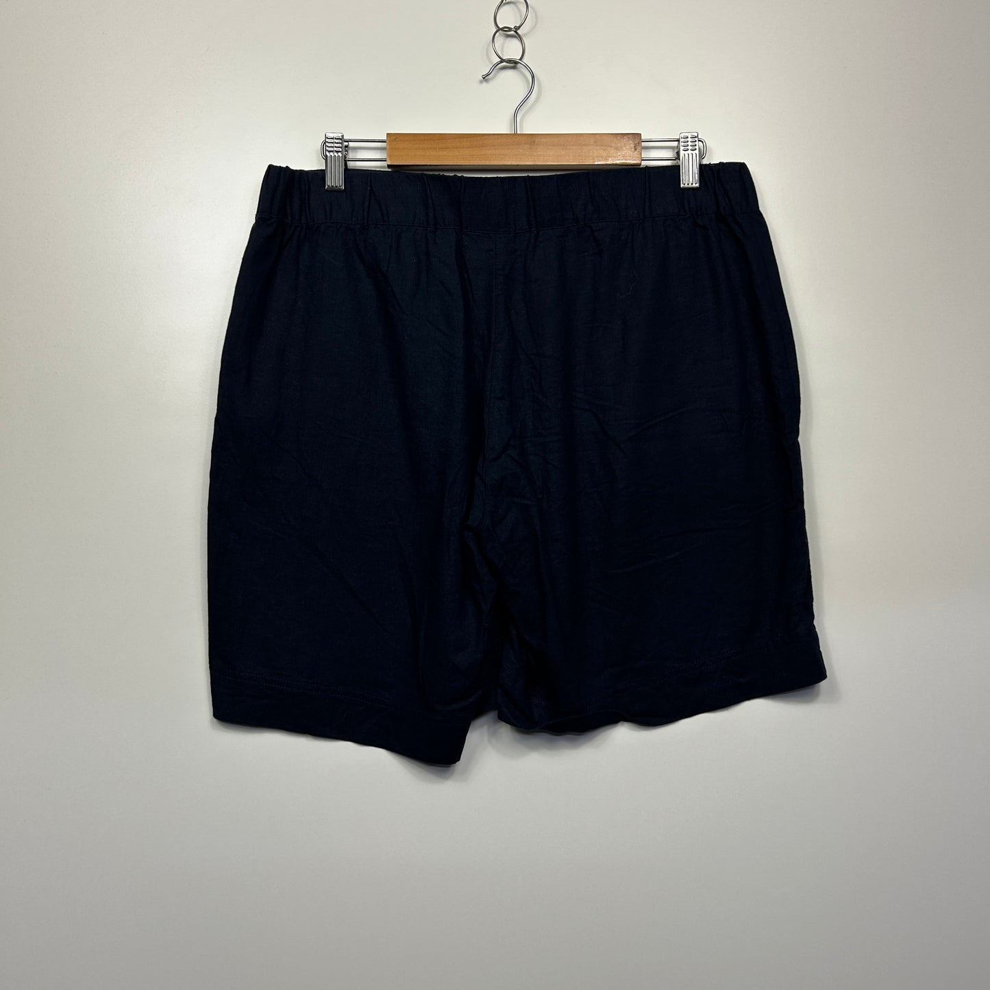 Katies Shorts Size 14 Pockets Linen Blend Navy