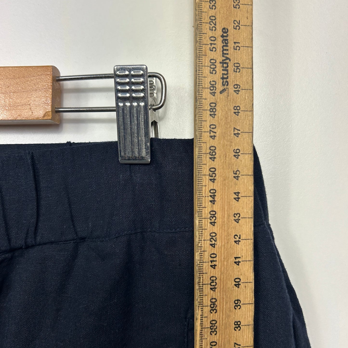 Katies Shorts Size 14 Pockets Linen Blend Navy