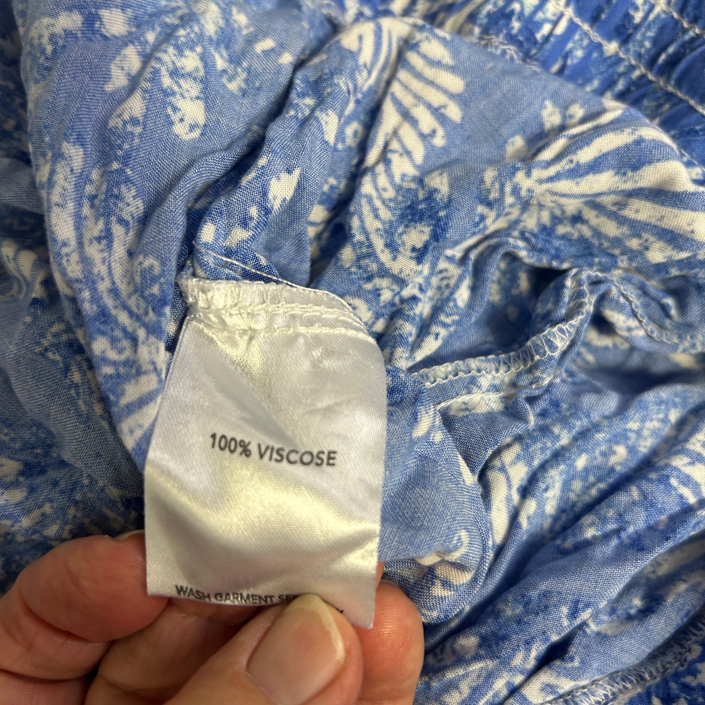 Millers Blue Floral Print Viscose Shorts - Size 22