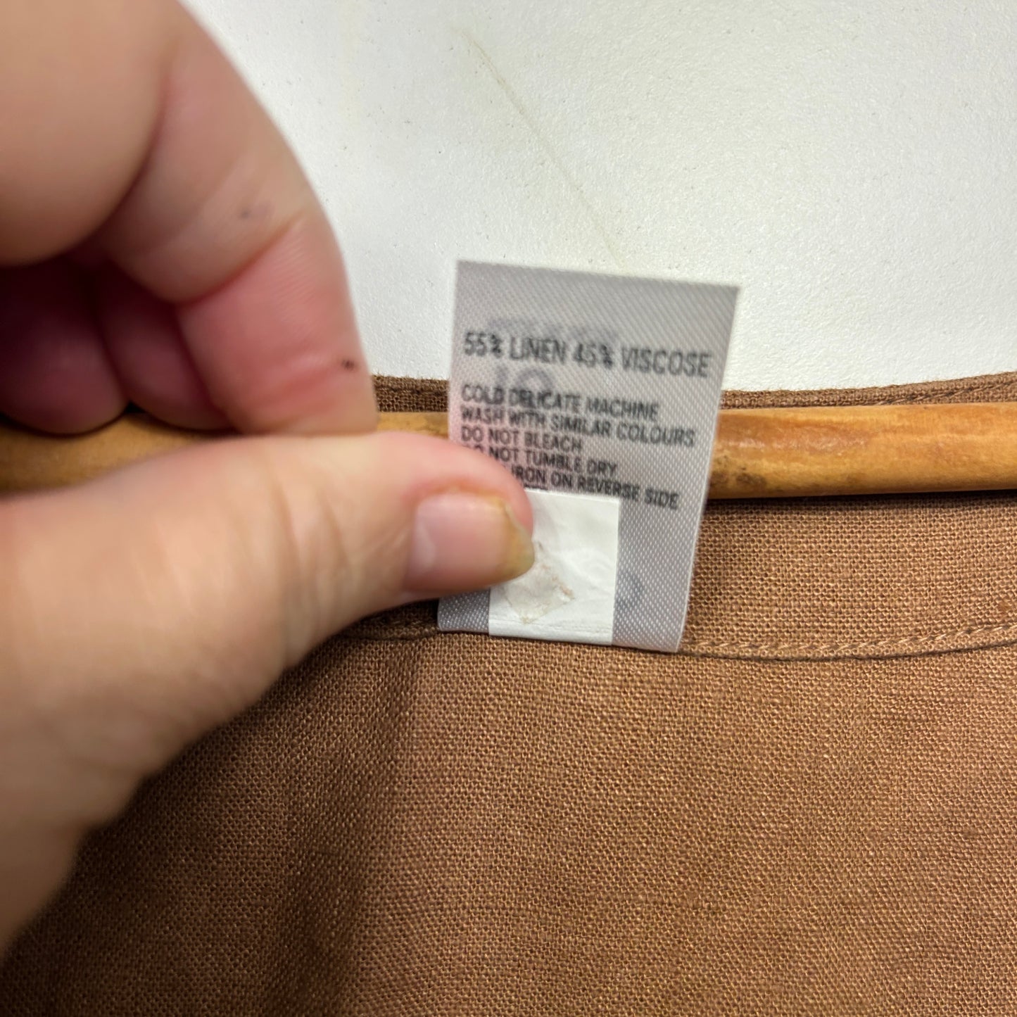 Anko Top Size 16 Sleeveless Linen Blend Tan