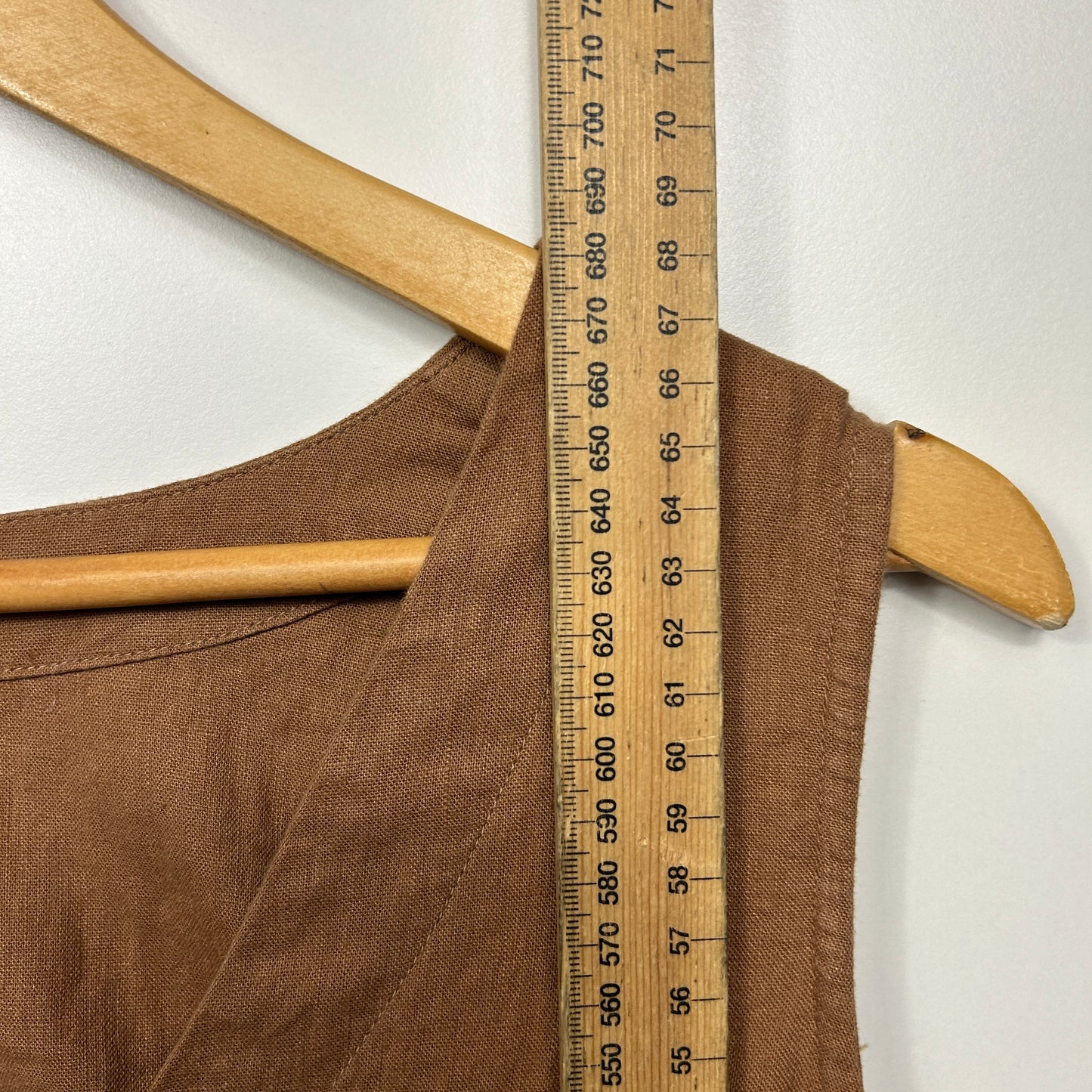 Anko Top Size 16 Sleeveless Linen Blend Tan