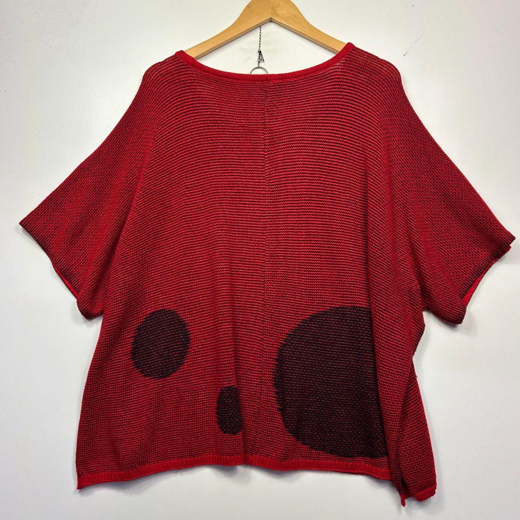Taking Shape Red Knit Top - Size 18/M