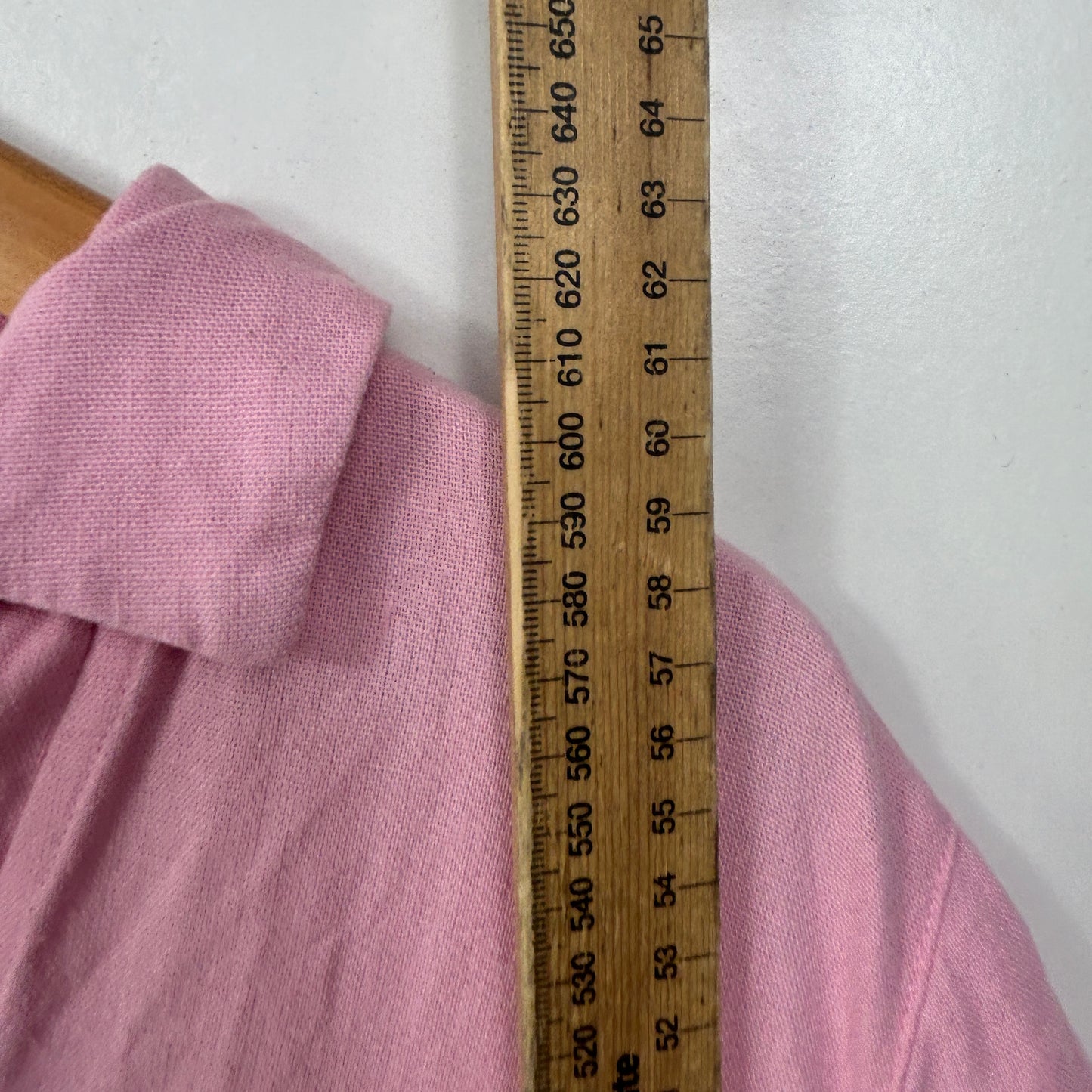 W.Lane Dusty Pink Linen Polo Top - Size 14