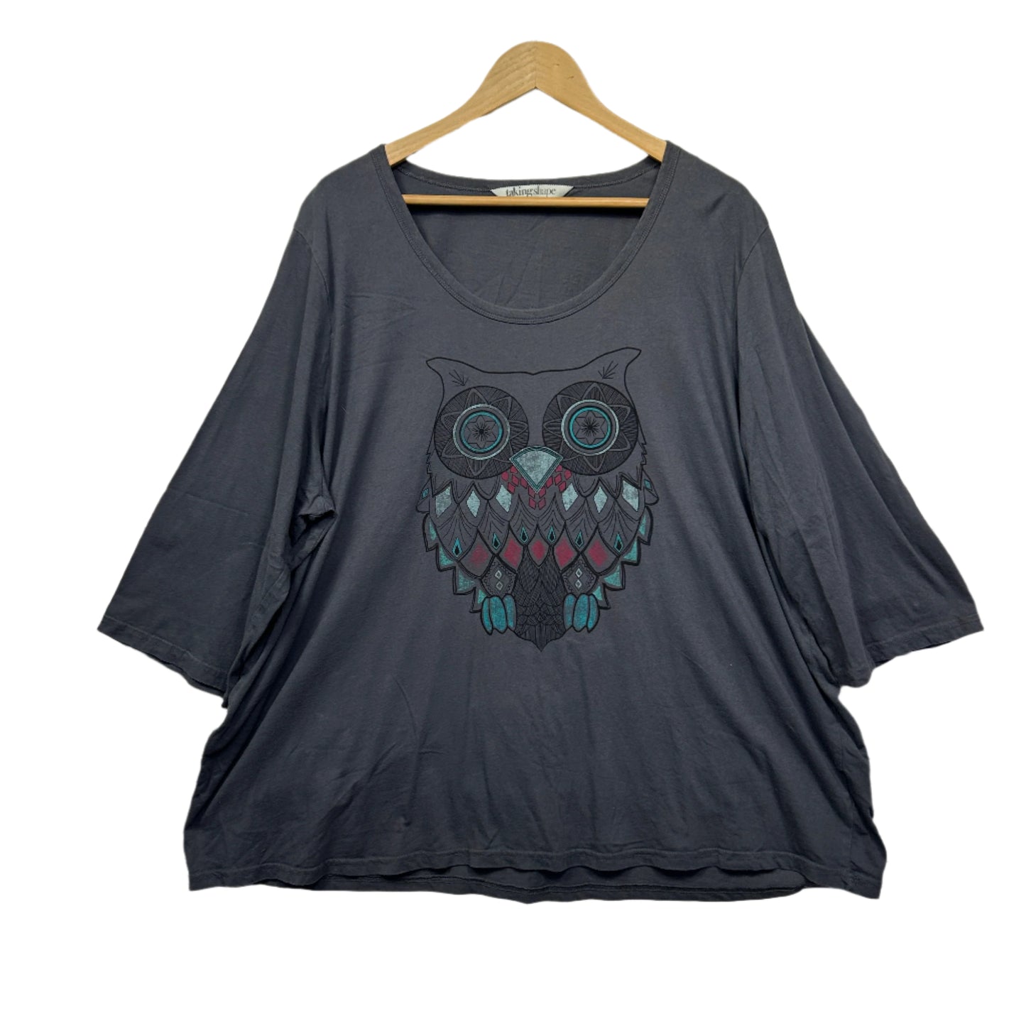 Taking Shape PJ Top Size 22 24 Sleepwear Grey Owl