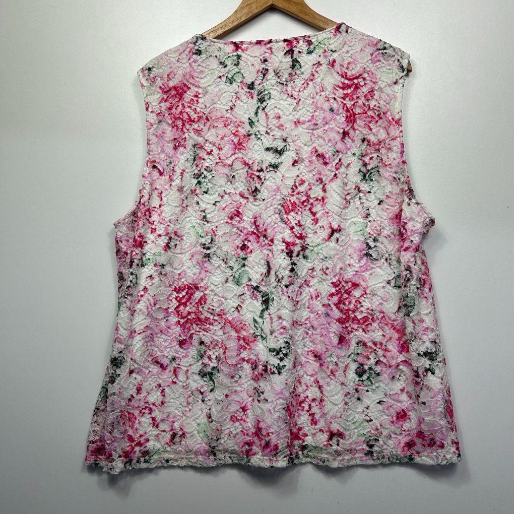 Millers Pink Floral Top - Size 22
