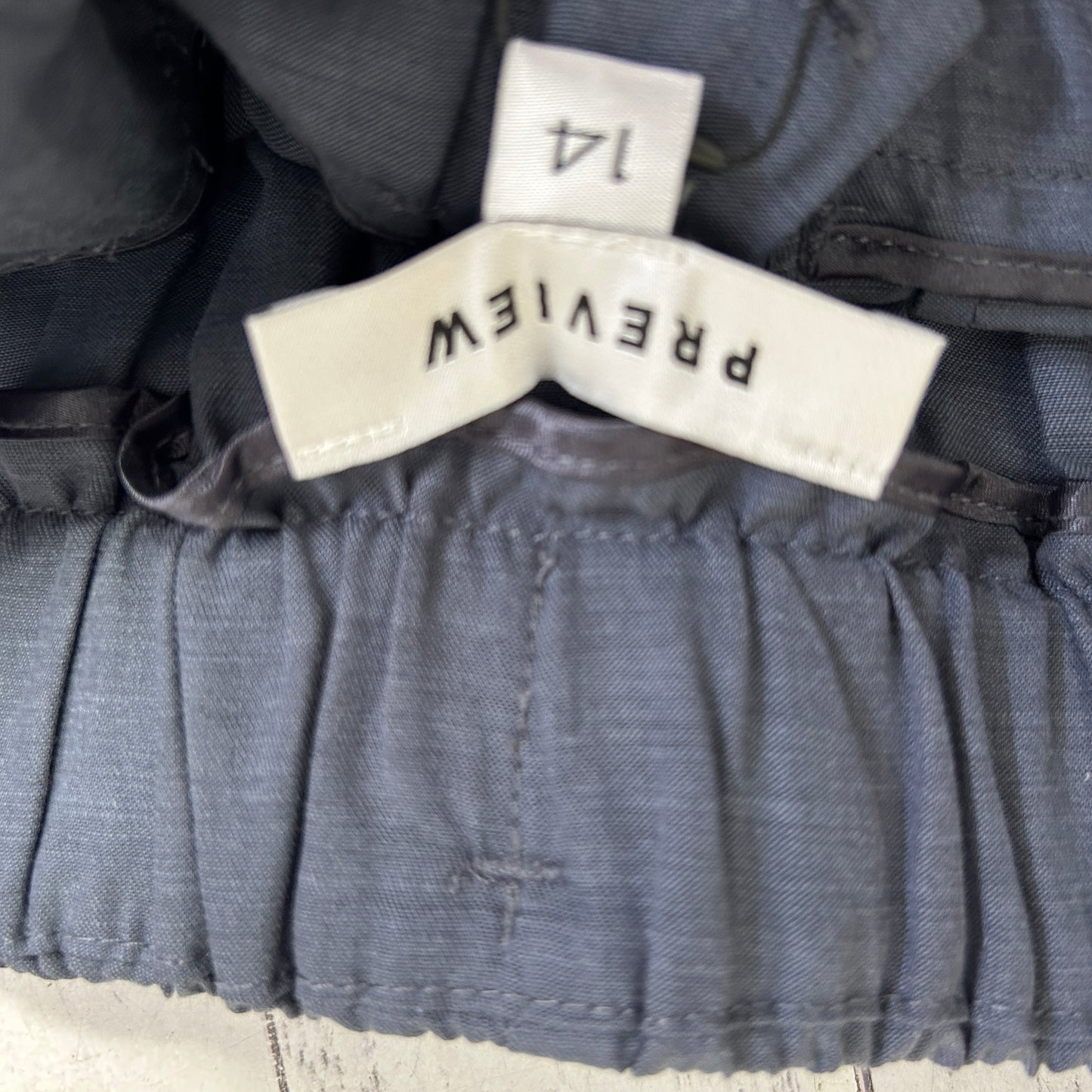 Preview Tencel Navy Blue Shorts - Size 14