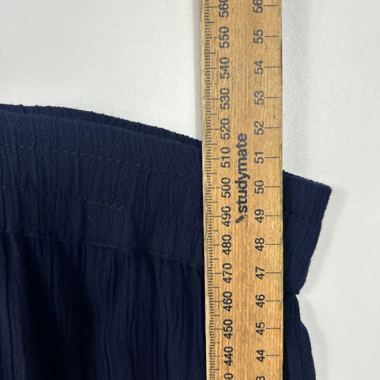 Autograph Navy Cheesecloth Shorts - Size 20