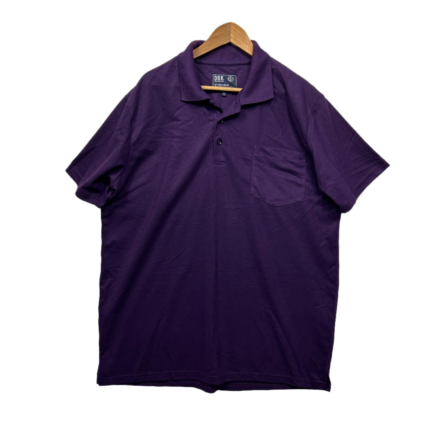 DBK Apparel Polo Shirt Size 3XL Purple Short Sleeve
