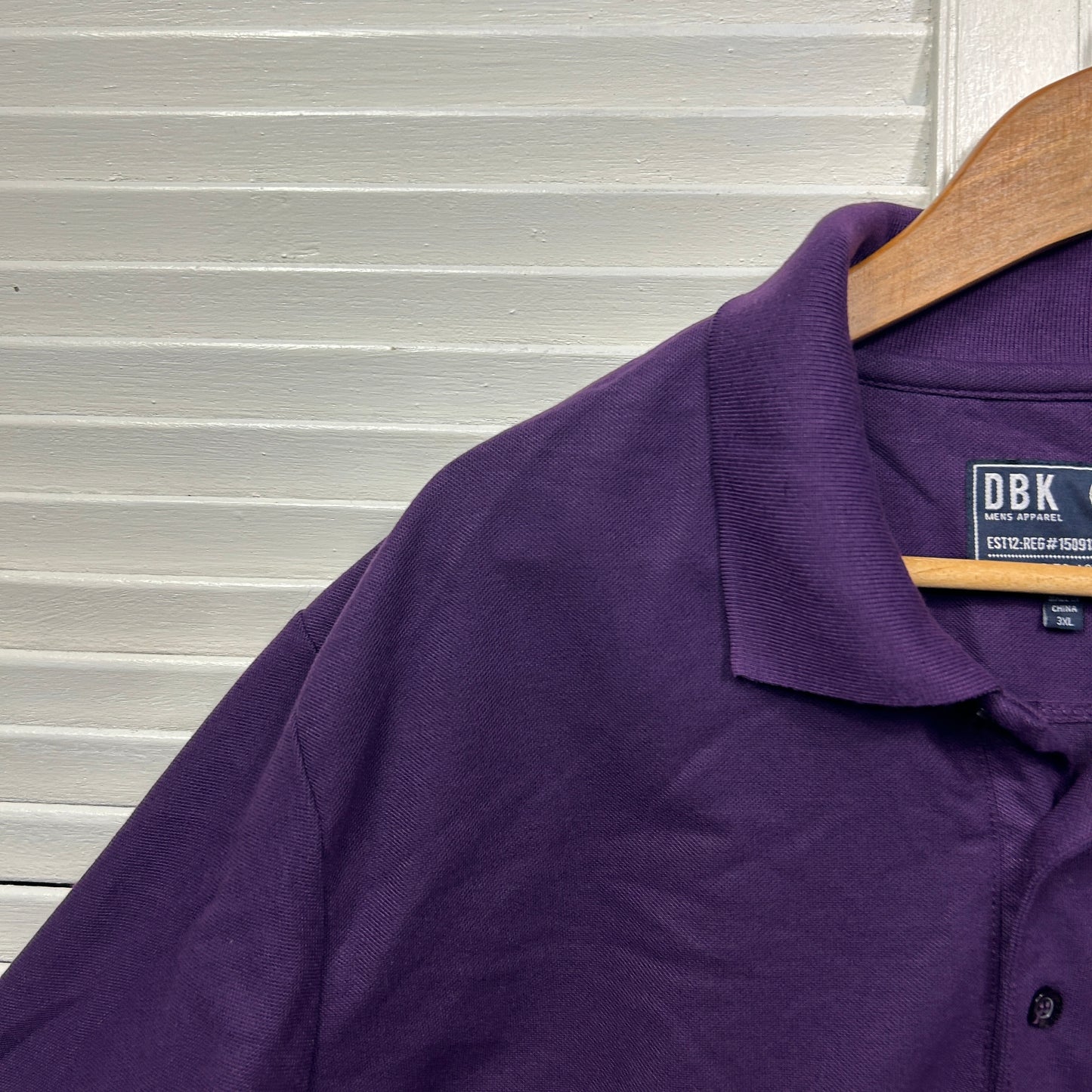 DBK Apparel Polo Shirt Size 3XL Purple Short Sleeve