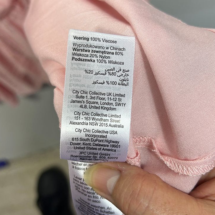 City Chic Pink Dress - Size 18
