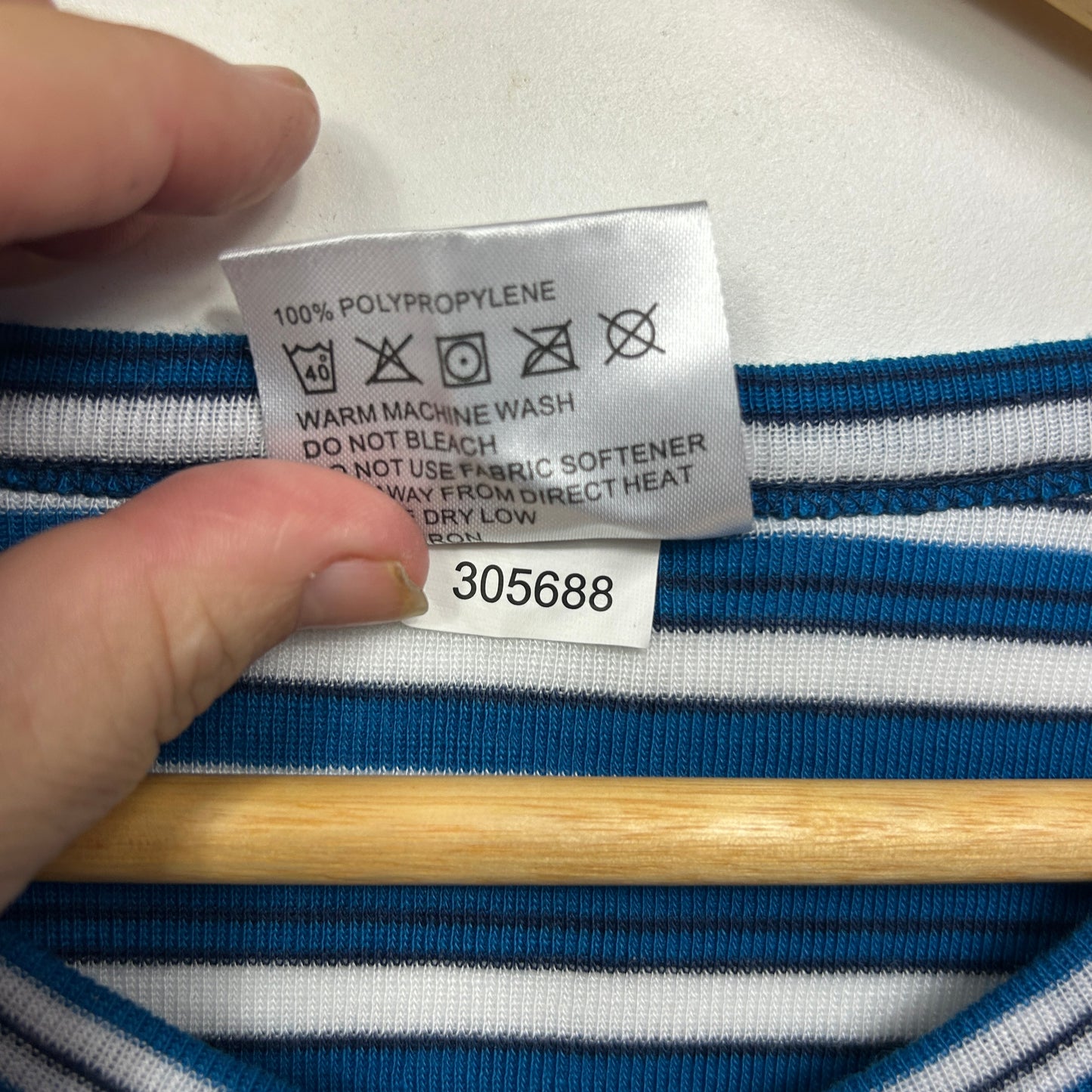 Kathmandu Top Size XL 16 Short Sleeve Striped Blue White