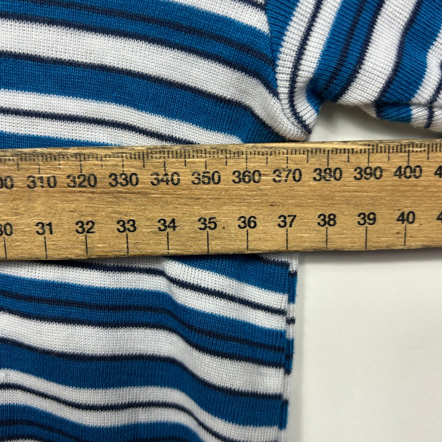 Kathmandu Top Size XL 16 Short Sleeve Striped Blue White